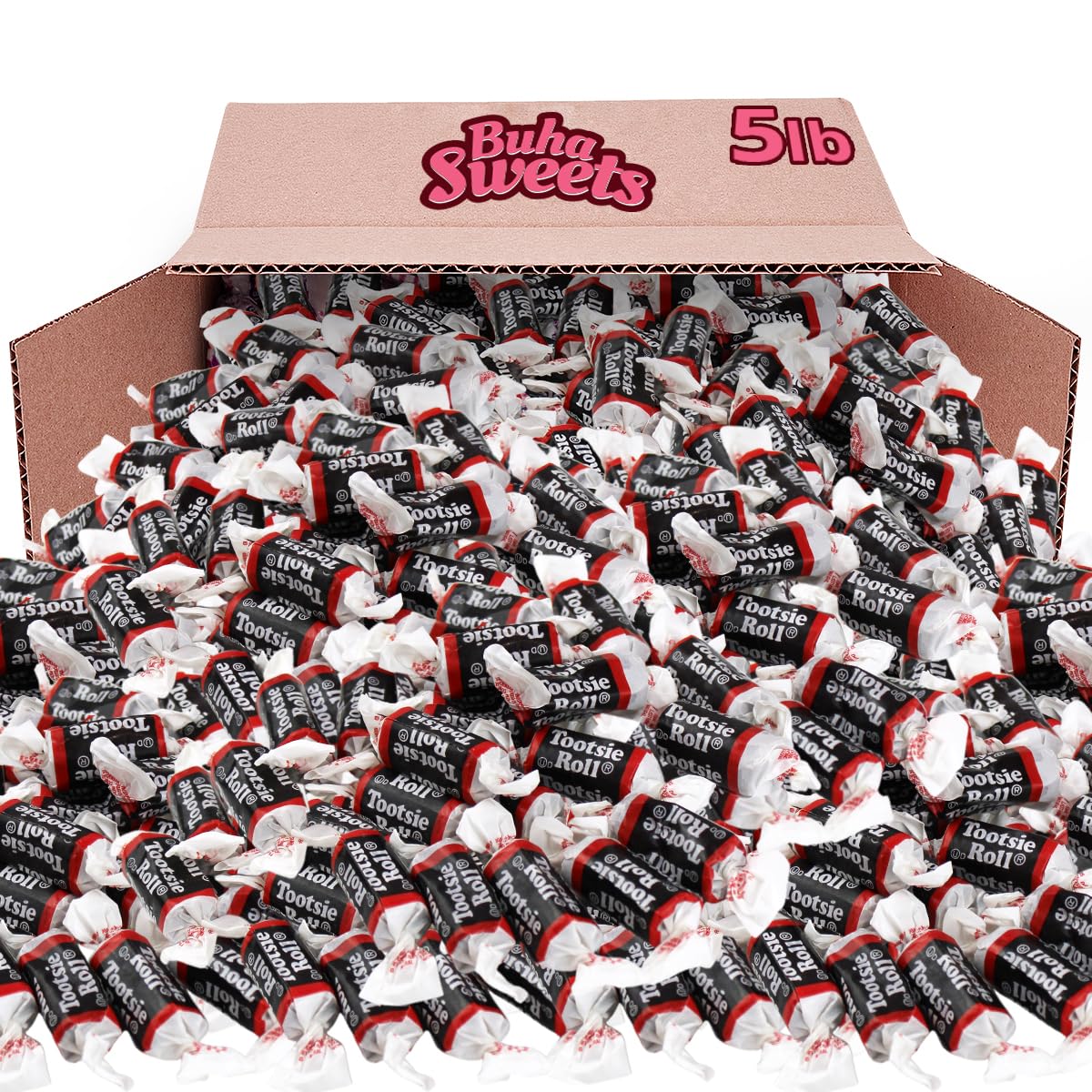 Tootsie Roll Midgees Chewy Chocolate Candy - Individually Wrapped Gluten Free Bulk Candy for Kids, Parties & Holidays - Perfect for Snacking, Sharing with Friends & Family, Halloween Treats, Christmas Stocking Stuffers & Birthday Party Favors (5 LB)