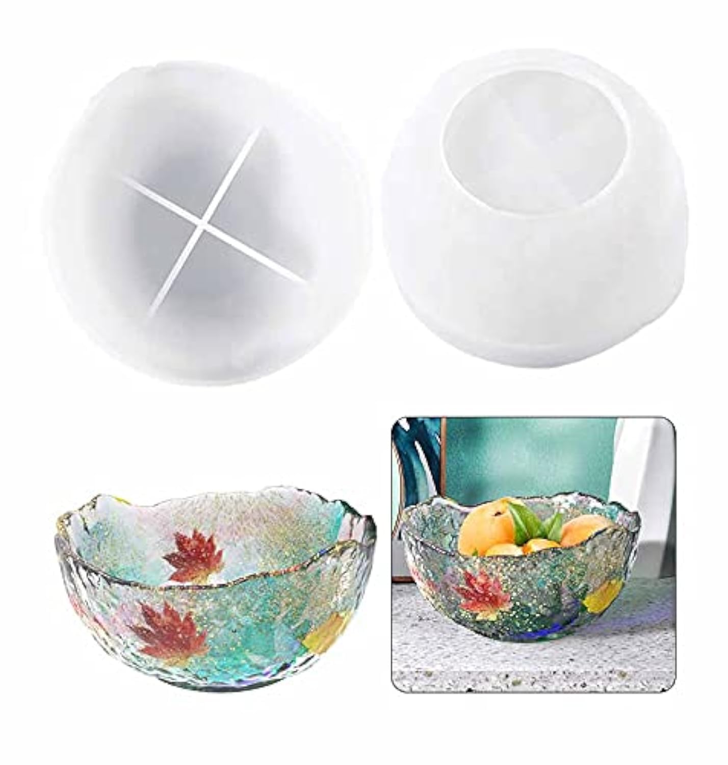 Yalulu Large Silicone Resin Mold for Fruit Bowls, Epoxy Casting Irregular Tray - Perfect for DIY Jewelry Dishes, Home Decor & Unique Serving Plates | Great for Kitchen, Dining Table & Gift Ideas