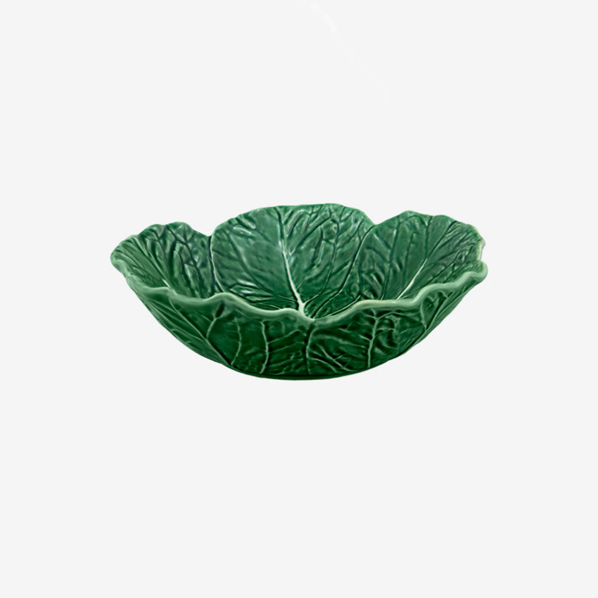 Bordallo Pinheiro Hand-Painted Ceramic Cabbage Bowl - Decorative Serving Dish for Salads, Fruits & Desserts - Perfect for Dining Table Centerpiece & Kitchen Decor