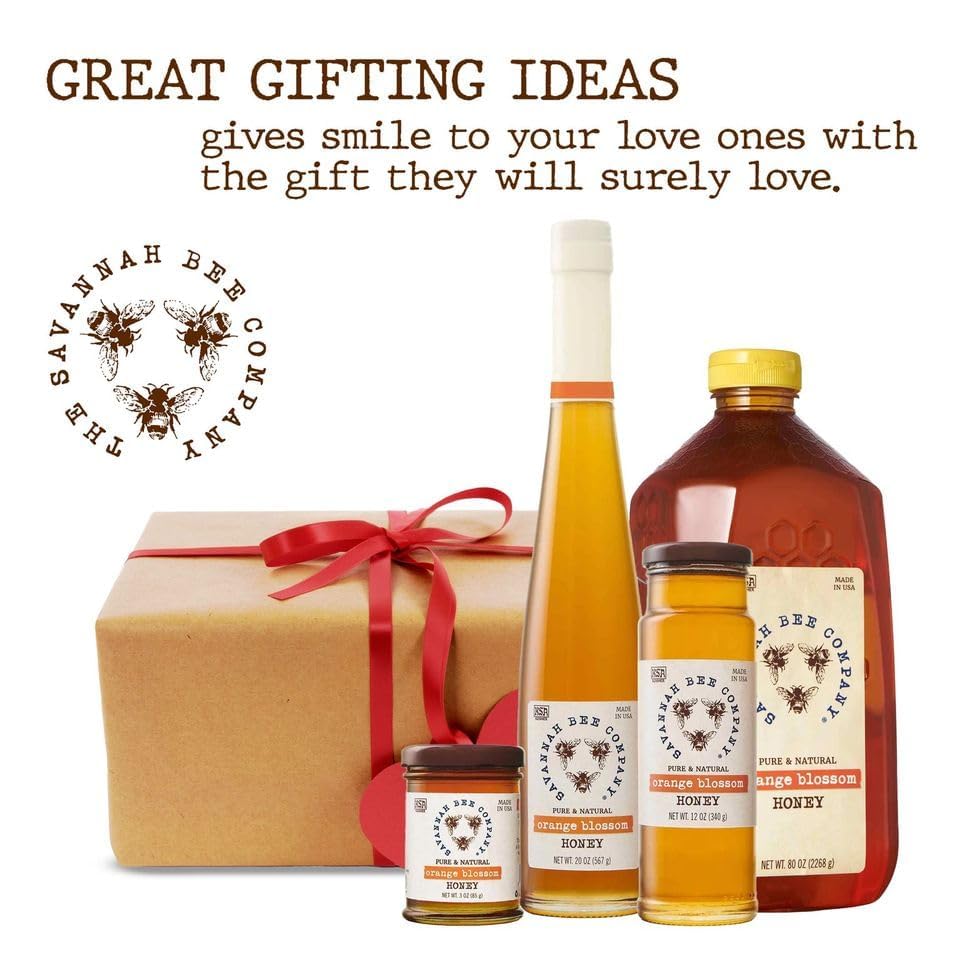 Savannah Bee Company Pure Raw Natural Honey - Unfiltered, Unprocessed, 100% Organic | Perfect for Tea, Baking, Smoothies & Healthy Recipes