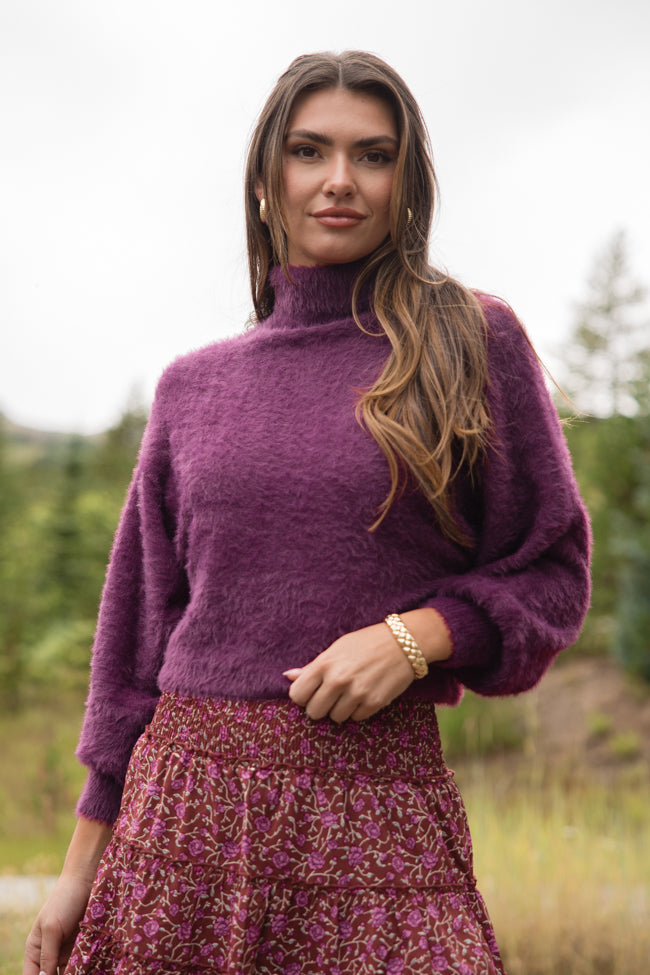 Beyond Me Women's Soft Fuzzy Turtleneck Sweater - Cozy Winter Pullover for Casual Outfits & Holiday Gatherings