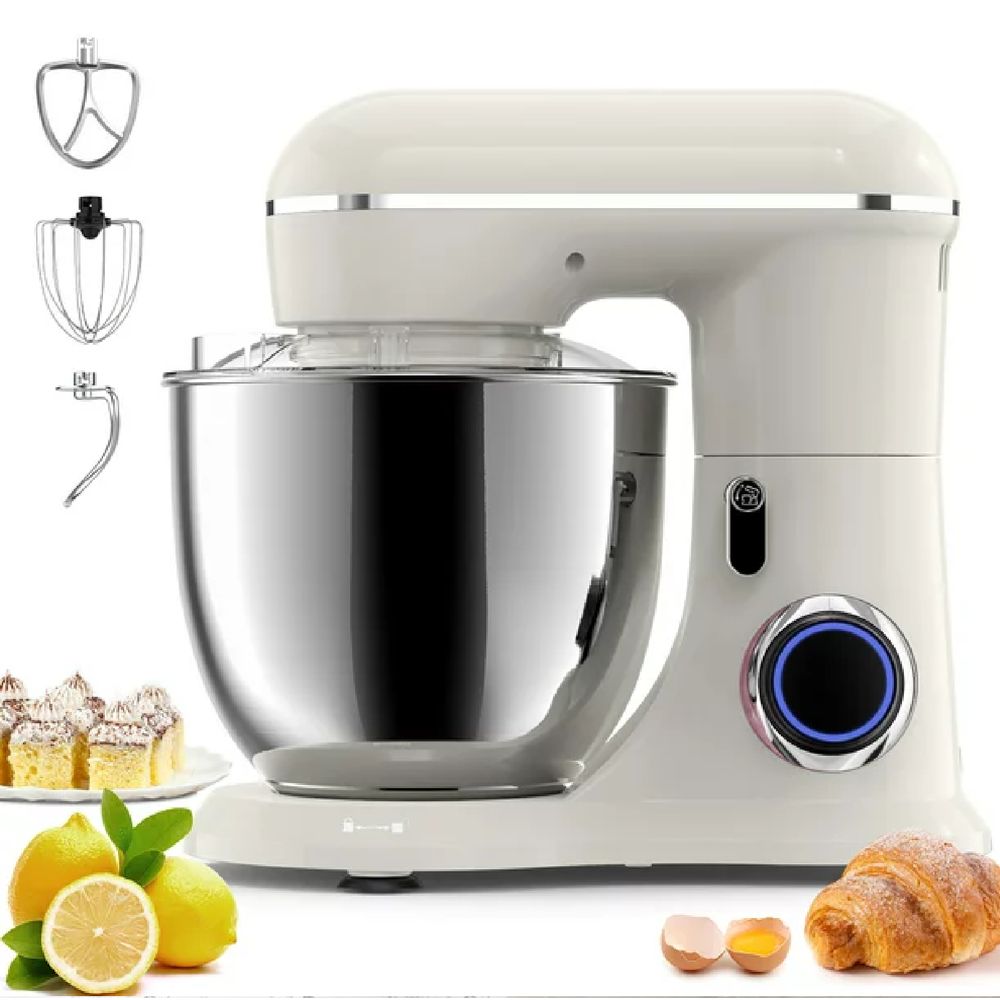 AILESSOM AL AC01 6.5QT 660W 10-Speed Tilt-Head Stand Mixer - Professional Kitchen Electric Mixer with Stainless Steel Bowl - Perfect for Baking Cakes, Cookies, Bread & Dough Kneading