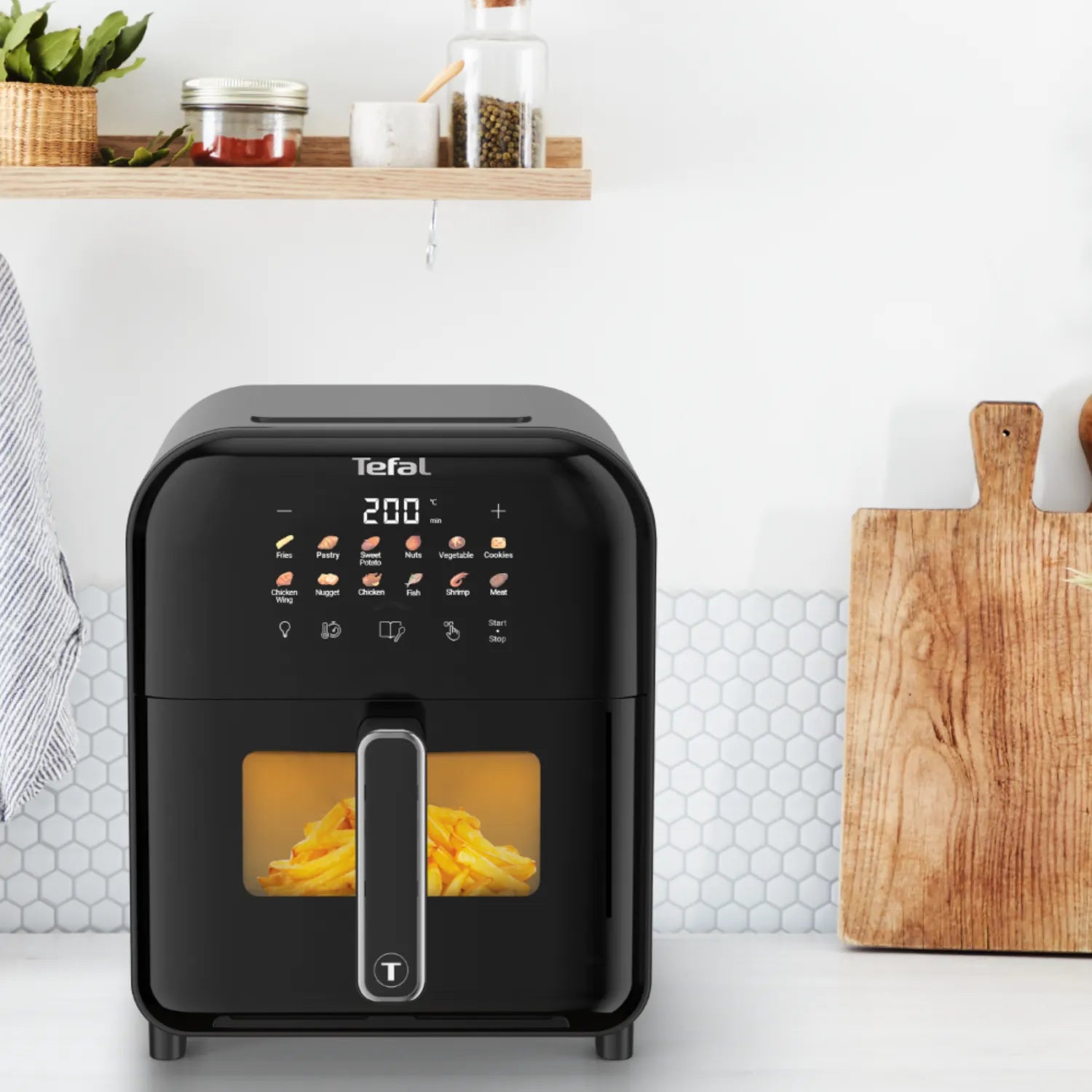 Tefal Easy Fry Vision Far Infrared Air Fryer 6L (EY8218) - Healthy Oil-Free Cooking for Family Meals, Snacks & Quick Dinners