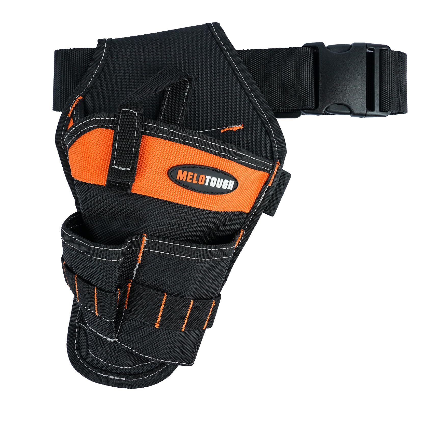 MELOTOUGH Left/Right Handed Cordless Drill Holster Pouch - Heavy Duty Tool Belt Accessory for Impact Drivers & Drill Bits - Perfect for Construction, DIY Projects & Electricians