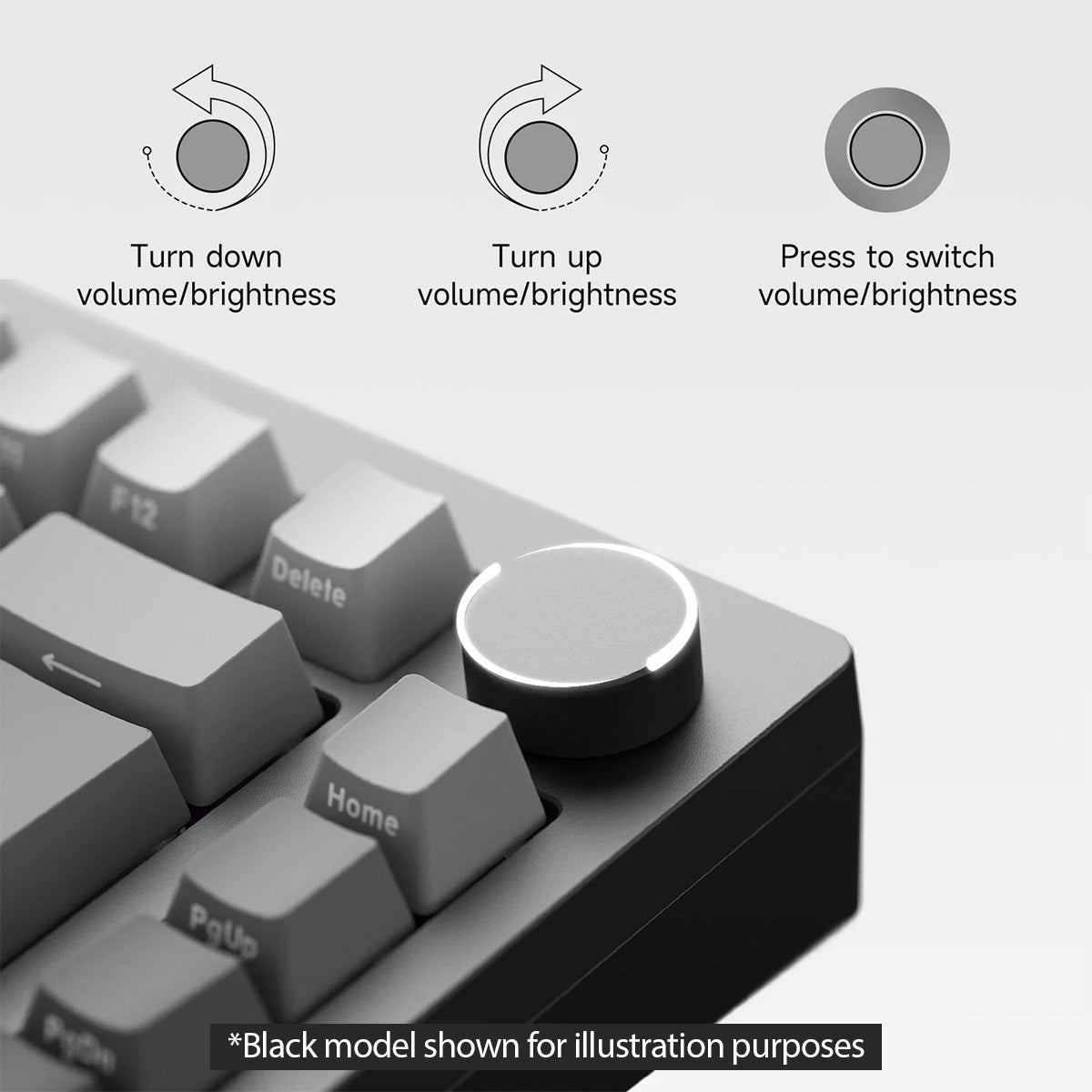 Akko Monsgeek M1W V3 HE SP Silver Gradient 75% RGB Wireless Mechanical Keyboard with Magnetic Yellow Switch - Perfect for Gaming, Typing & Office Work