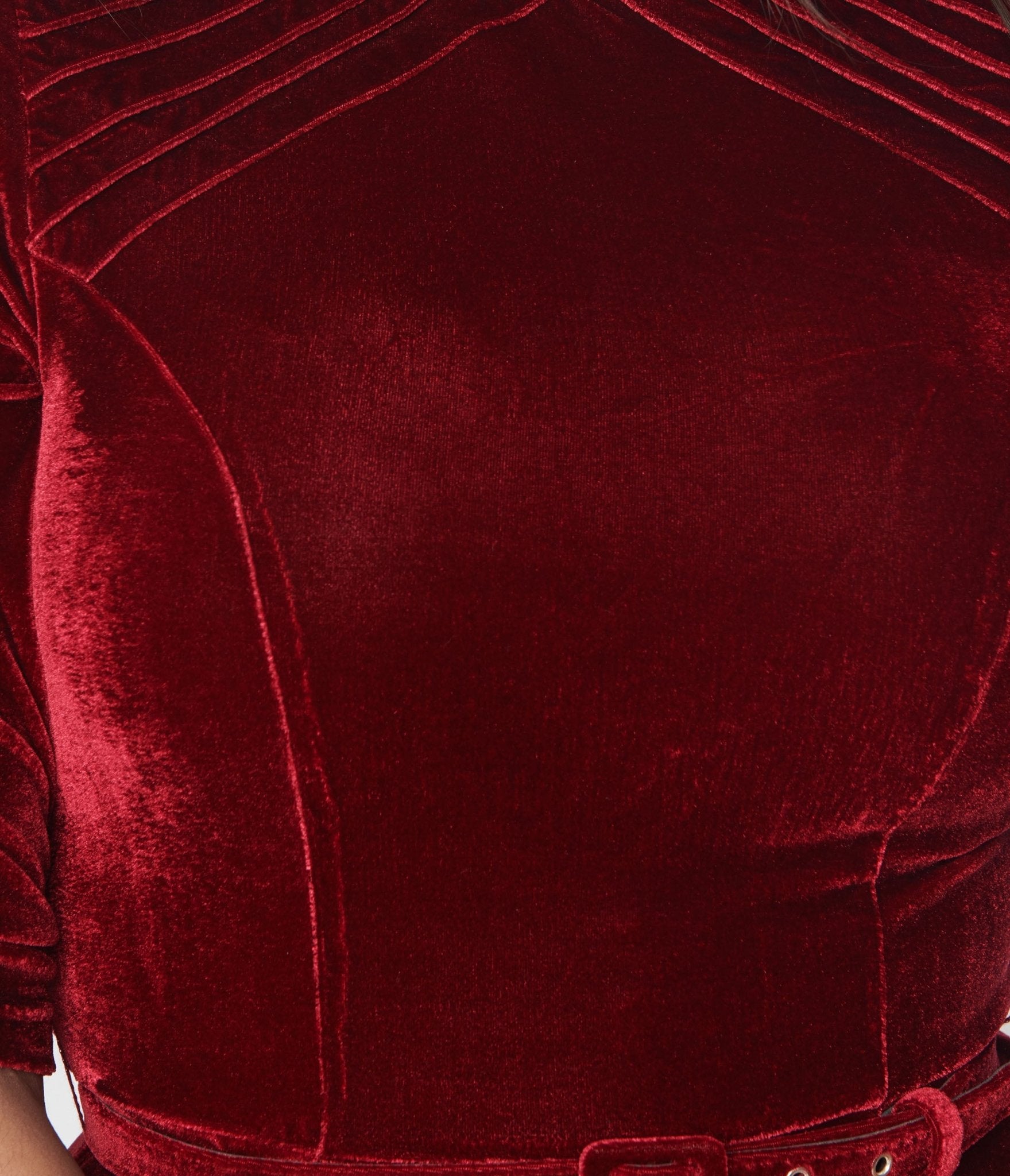 Vintage Burgundy Velvet Stephanie Fit & Flare Dress for Women - Elegant Retro Party & Wedding Guest Dress