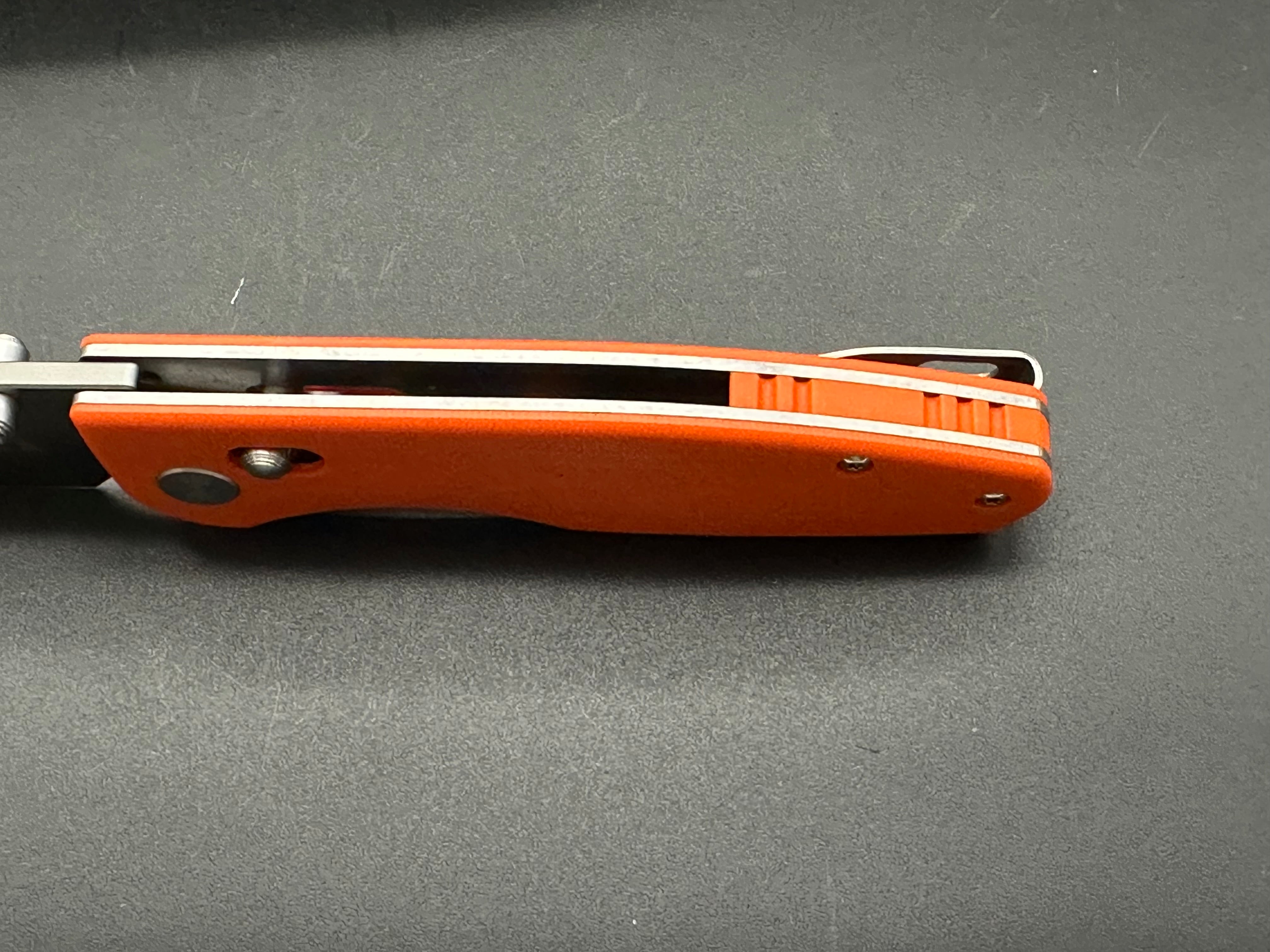 CMB Predator Orange G10 Folding Knife with D2 Steel Blade - Perfect for Outdoor Camping, Hunting, and Survival Adventures