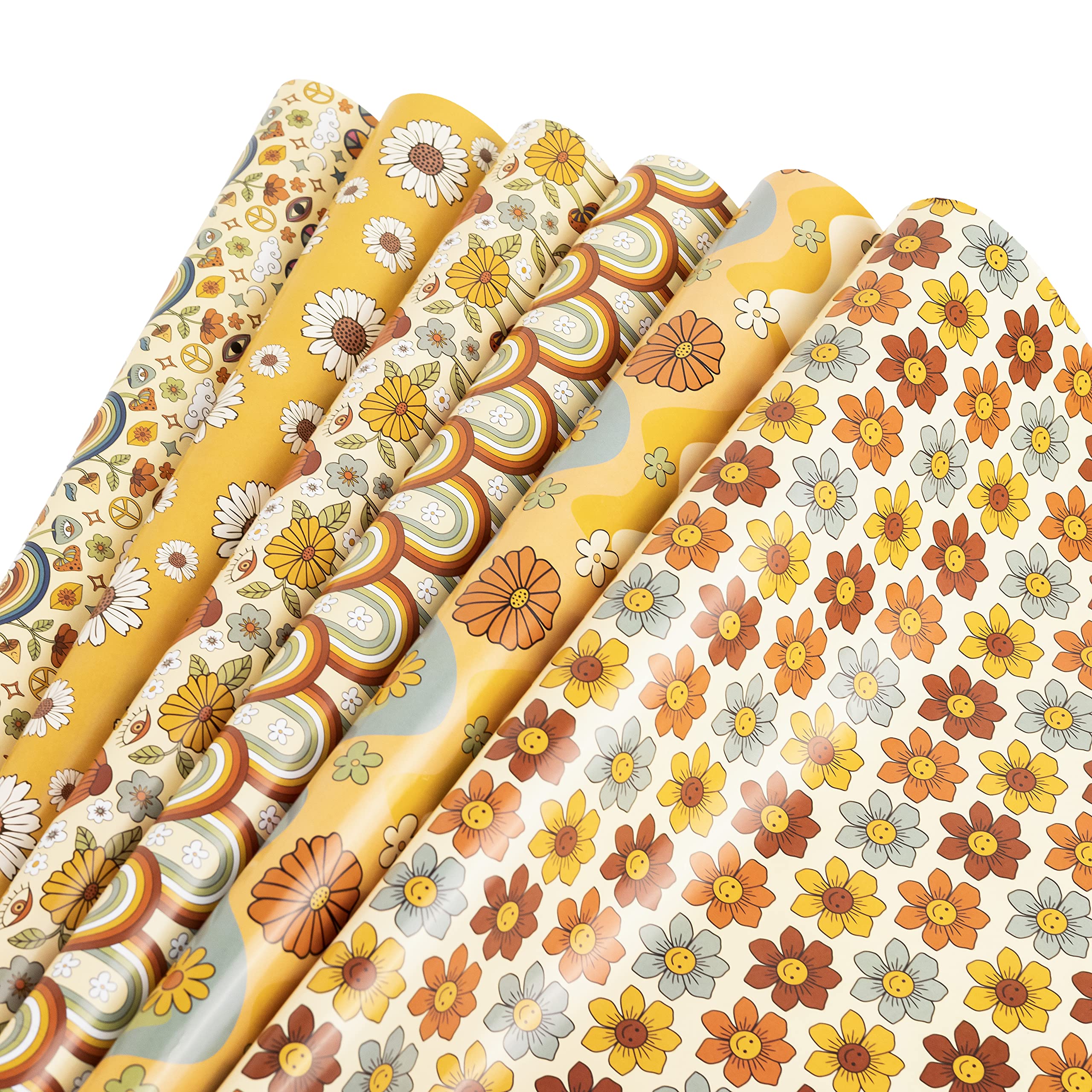 Premium Birch & Co. Gift Wrapping Paper Set - 6 Assorted Sheets for Elegant Present Packaging - Perfect for Birthdays, Weddings & Holiday Gifts