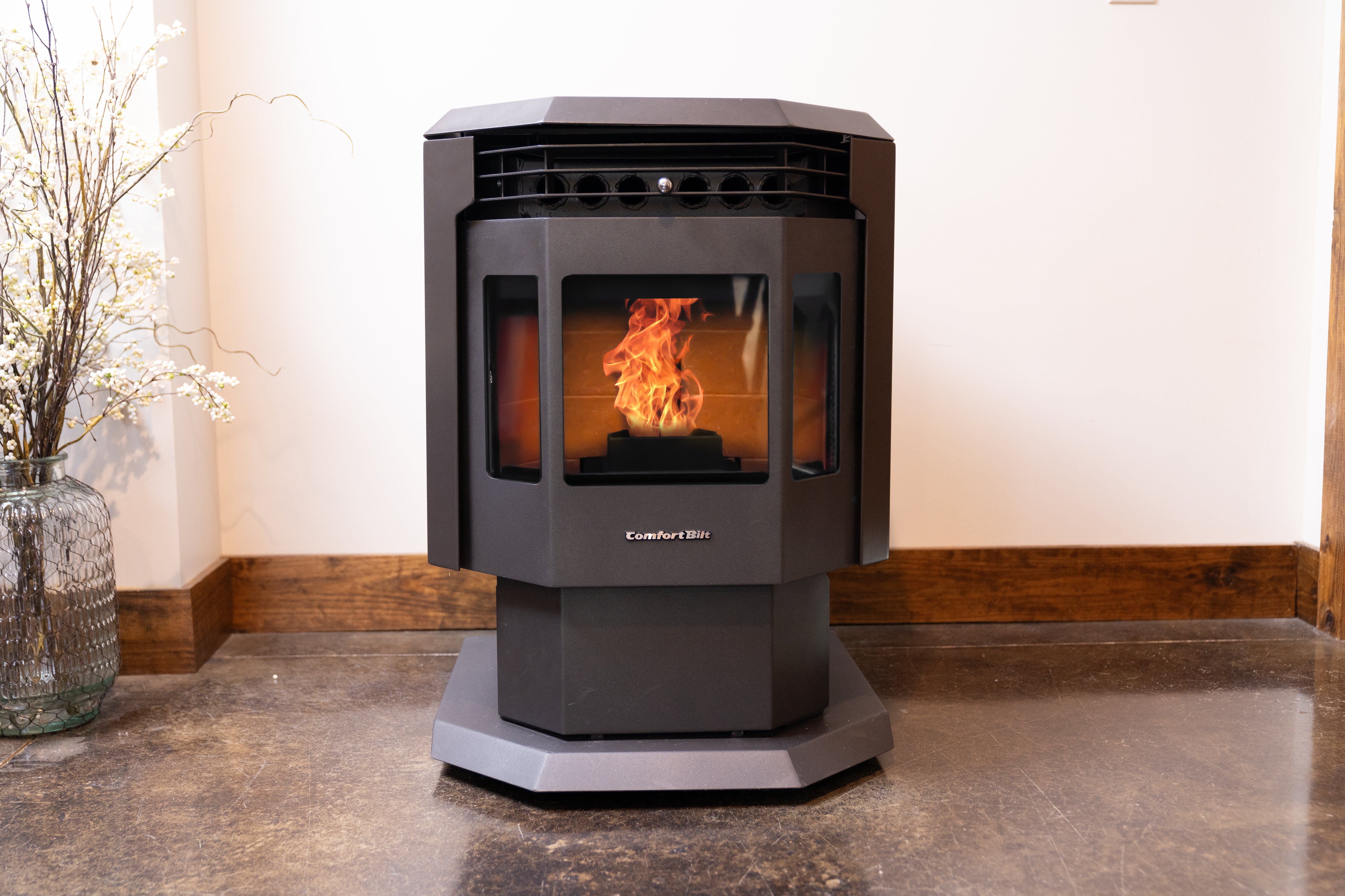 ComfortBilt HP21 Pellet Stove - High Efficiency EPA Certified Wood Pellet Heater for Home & Cabin Heating | Eco-Friendly Warmth for Living Rooms, Basements & Garages