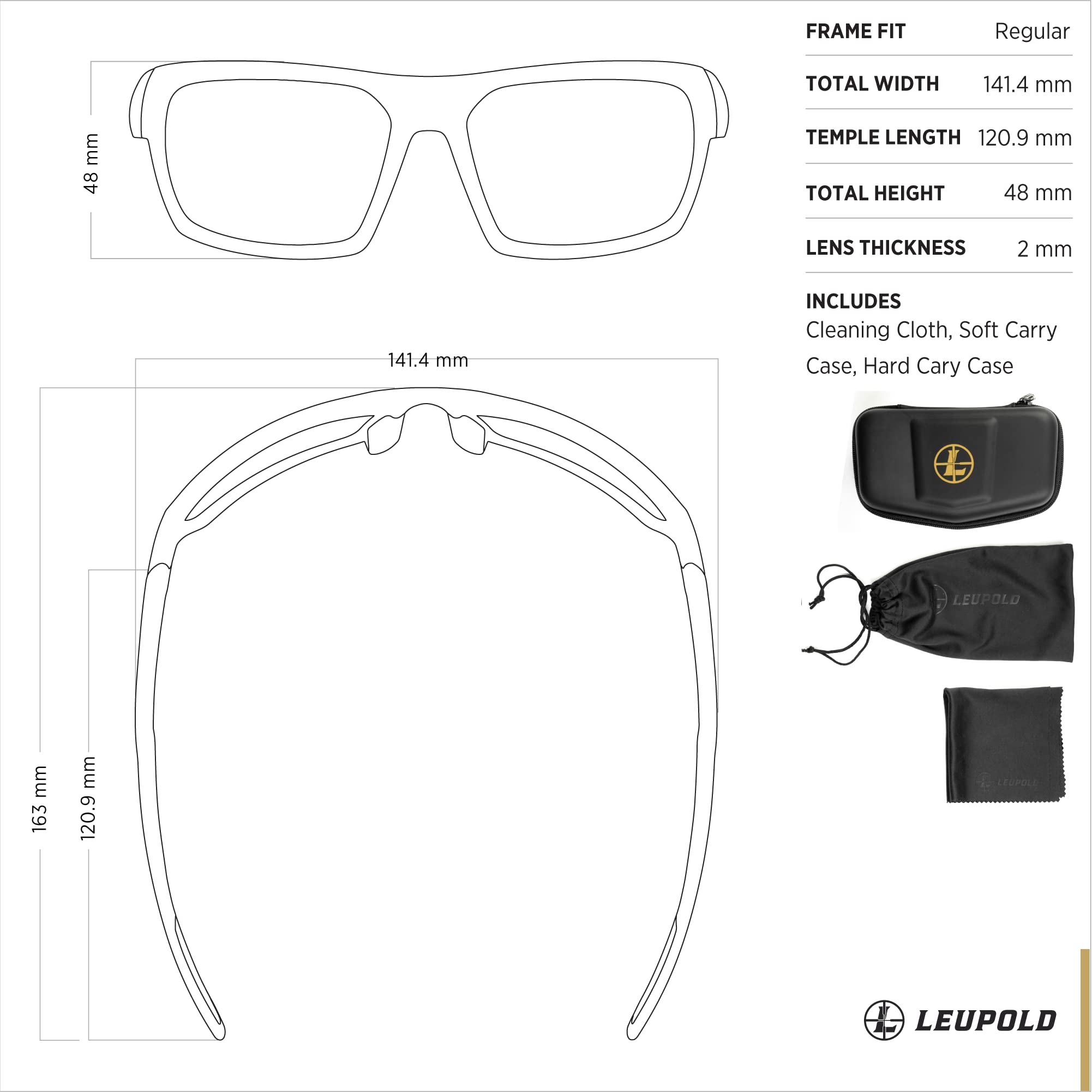 Leupold Packout Polarized Sunglasses for Outdoor Sports - Hunting, Fishing, Hiking & Driving - UV Protection Performance Eyewear
