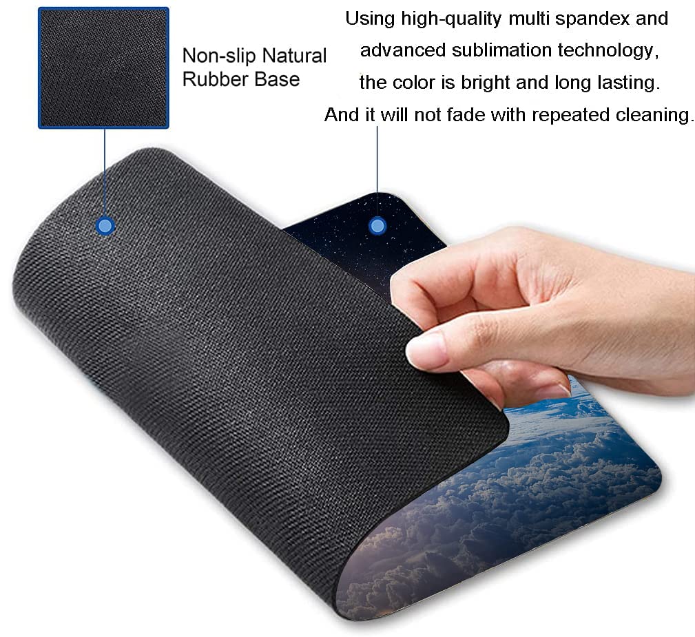 Custom Square Gaming Mouse Pad with Unique Nebula Design - Anti-Slip Rubber Base for PC & Laptop - Perfect for Gaming, Office Work & Home Use