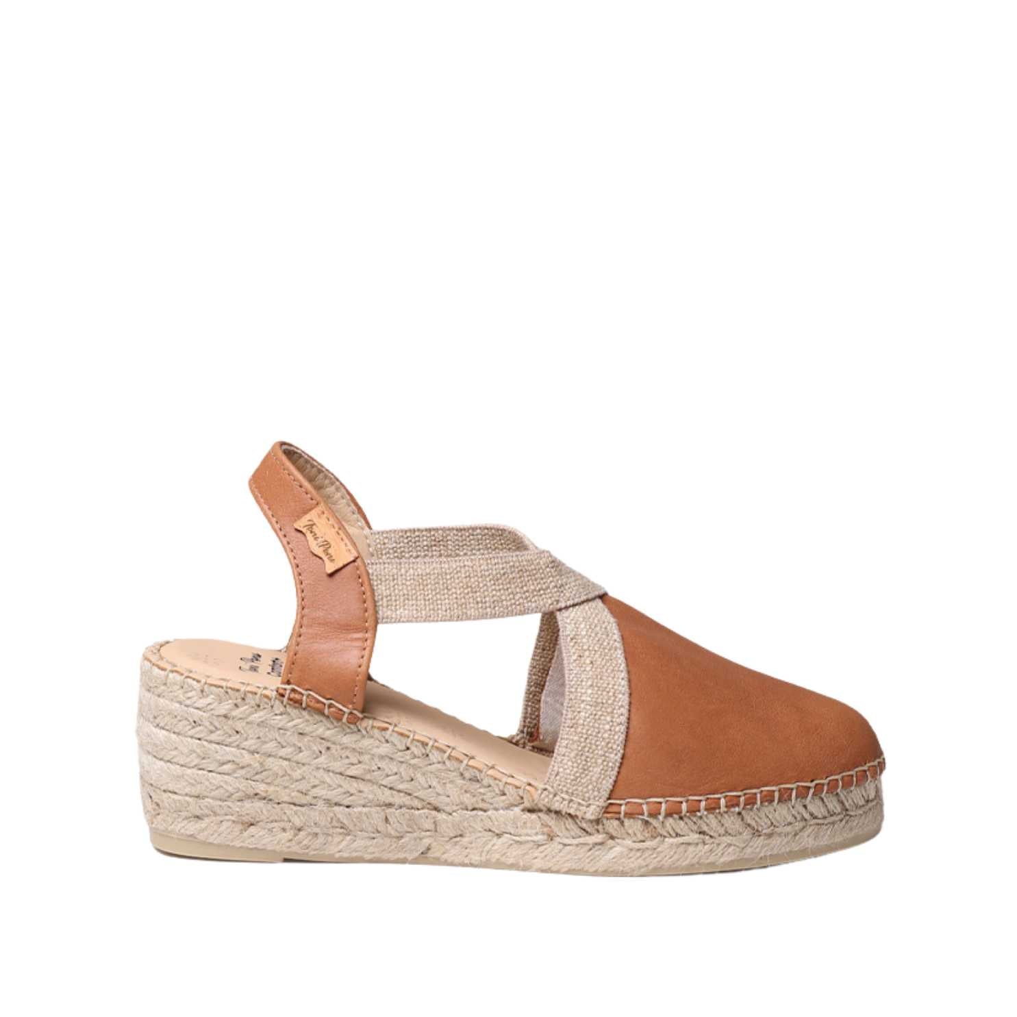 Women's Plain Leather Wedge Espadrille Shoes - Comfortable Summer Sandals with Tundra Sole | Perfect for Beach, Vacation & Casual Outfits