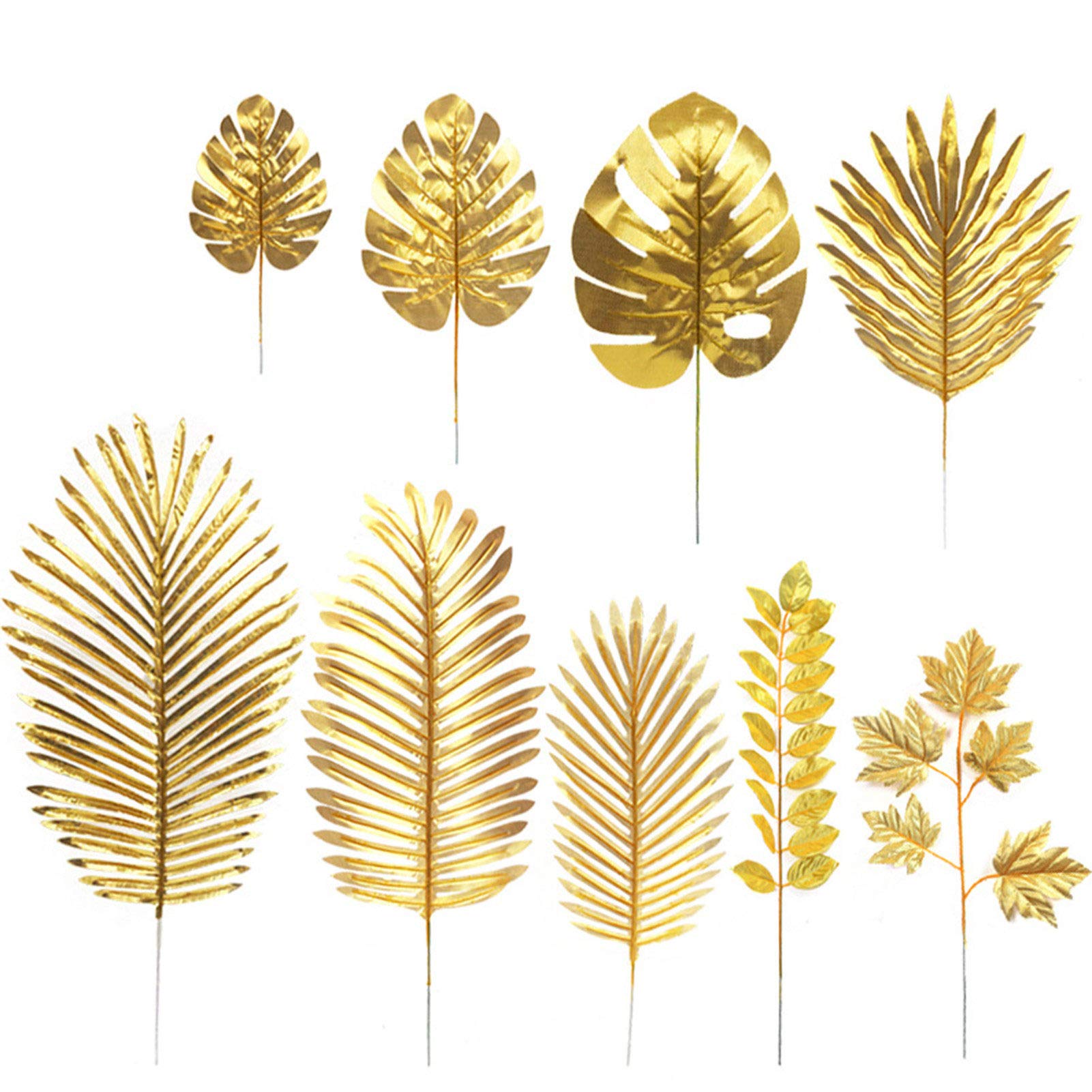 JENPECH UV Resistant Artificial Monstera Leaves - 1/5/10PCS Fake Outdoor Plants for Home Decor, Party & Photo Props | Perfect for Living Room, Wedding, Office & Garden Decoration