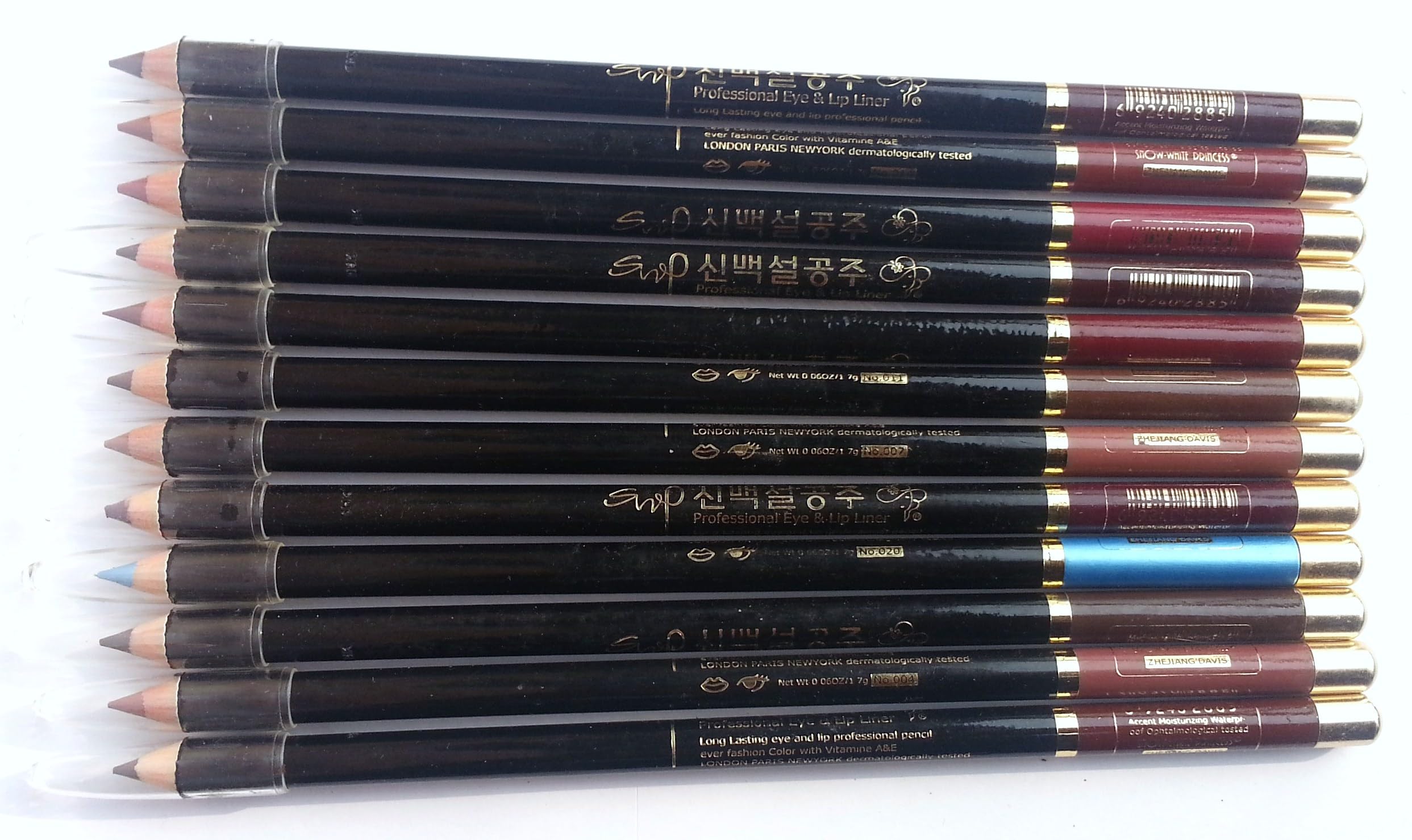 12-Piece Premium Multicolor Lip & Eye Liner Set - Waterproof, Long-Lasting Makeup Kit for Party, Halloween & Daily Beauty Looks