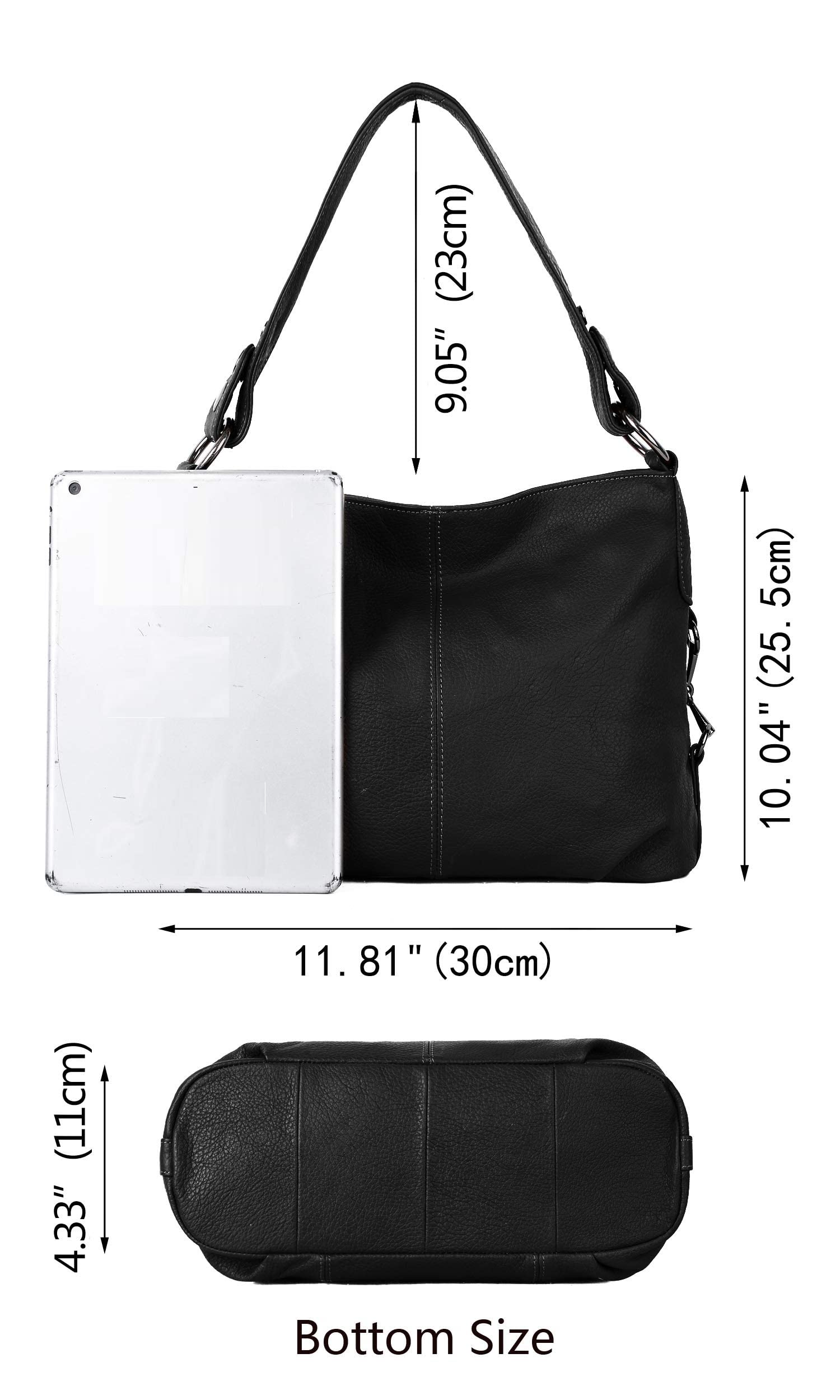 YALUXE Genuine Leather Shoulder Bags for Women - Stylish Hobo Handbag, Crossbody Purse with Adjustable Strap - Perfect for Work, Travel & Everyday Use