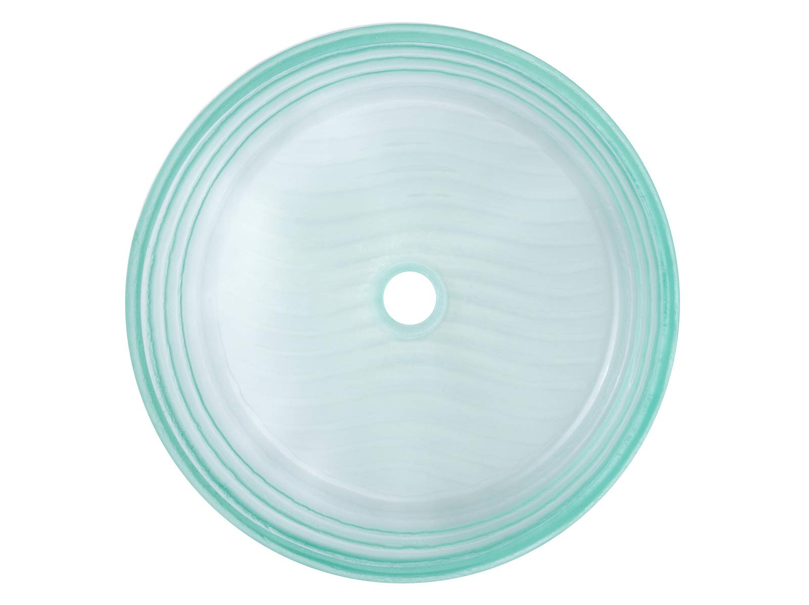 Modern Clear Round Embossed Glass Bathroom Vessel Sink - Elegant Vanity Basin for Contemporary Bathroom Decor, Perfect for Powder Rooms, Master Baths & Spa Retreats
