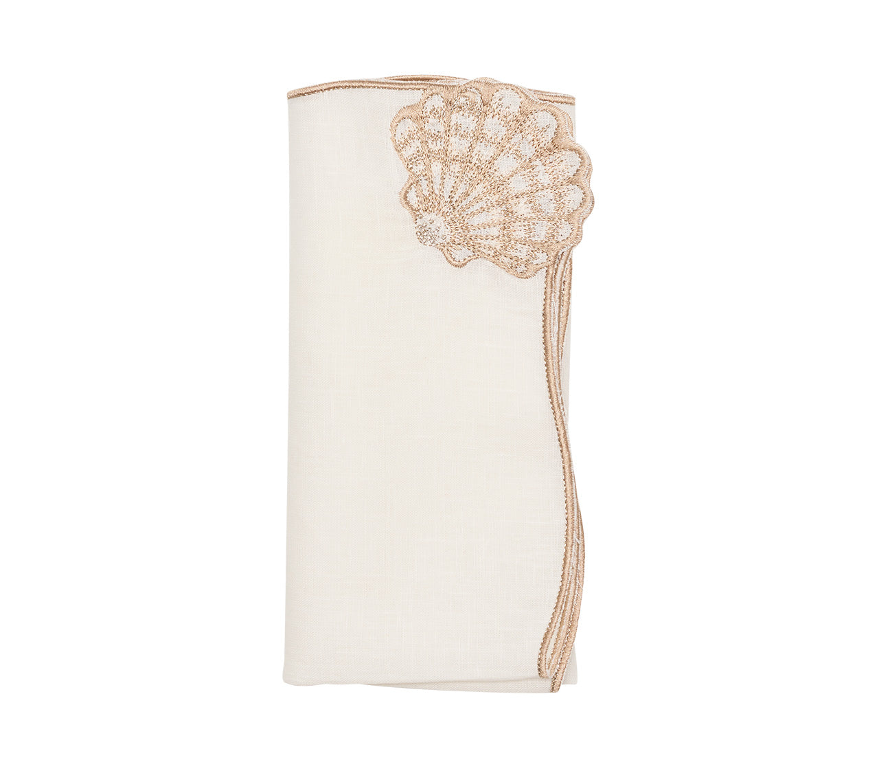 Premium White & Natural Linen Beachcomber Napkins - Set of 4 for Elegant Dining, Beach Picnics & Outdoor Entertaining