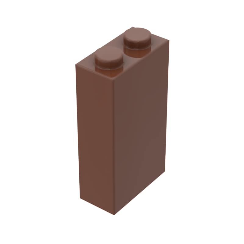100-Piece Classic Brown 1x2x3 Building Brick Blocks - Bulk Wall Bricks Compatible with Lego 22886 | Perfect for DIY Projects, Home Decor & Kids Educational Toys