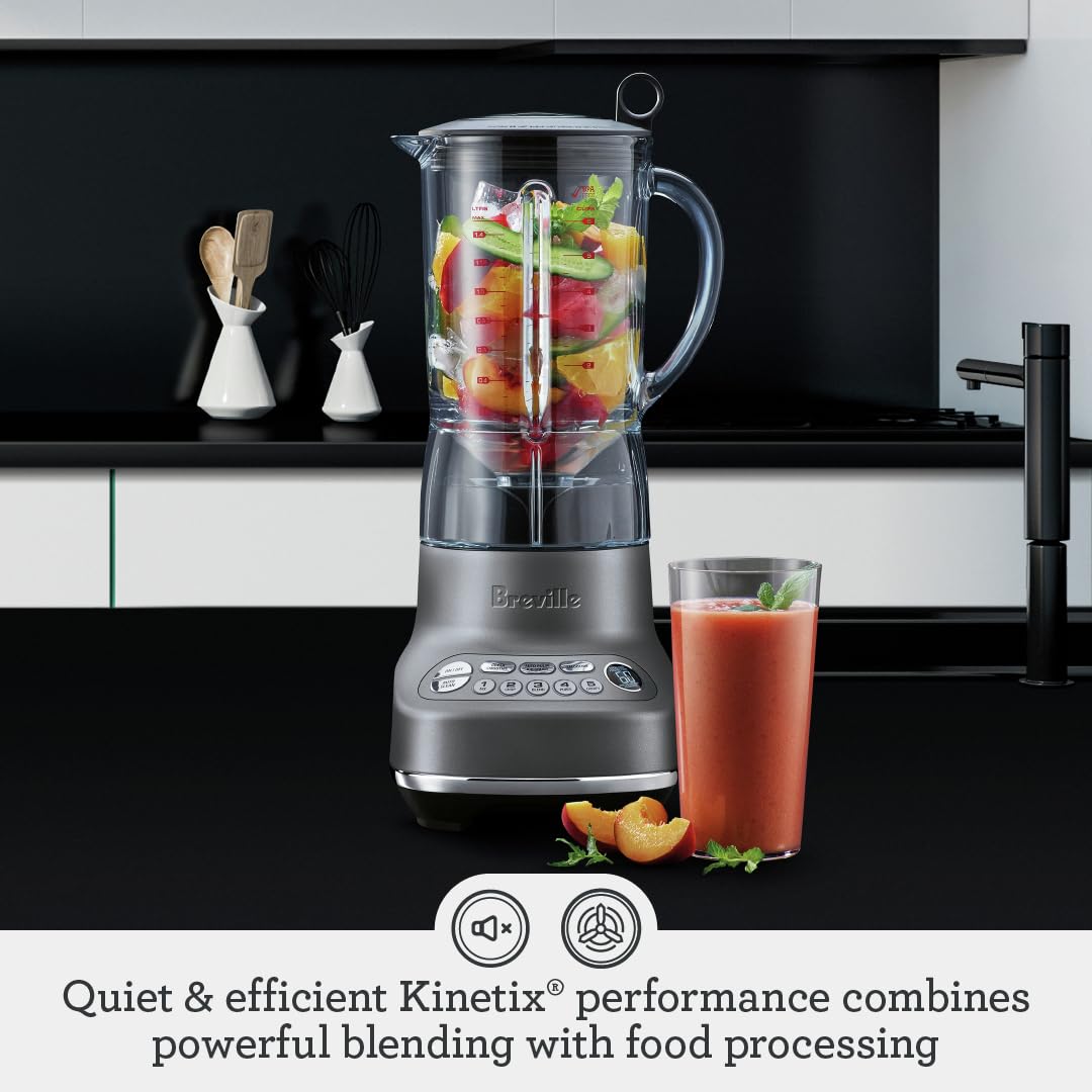 Certified Remanufactured Breville Blender - Silver for Smoothies & Juicing