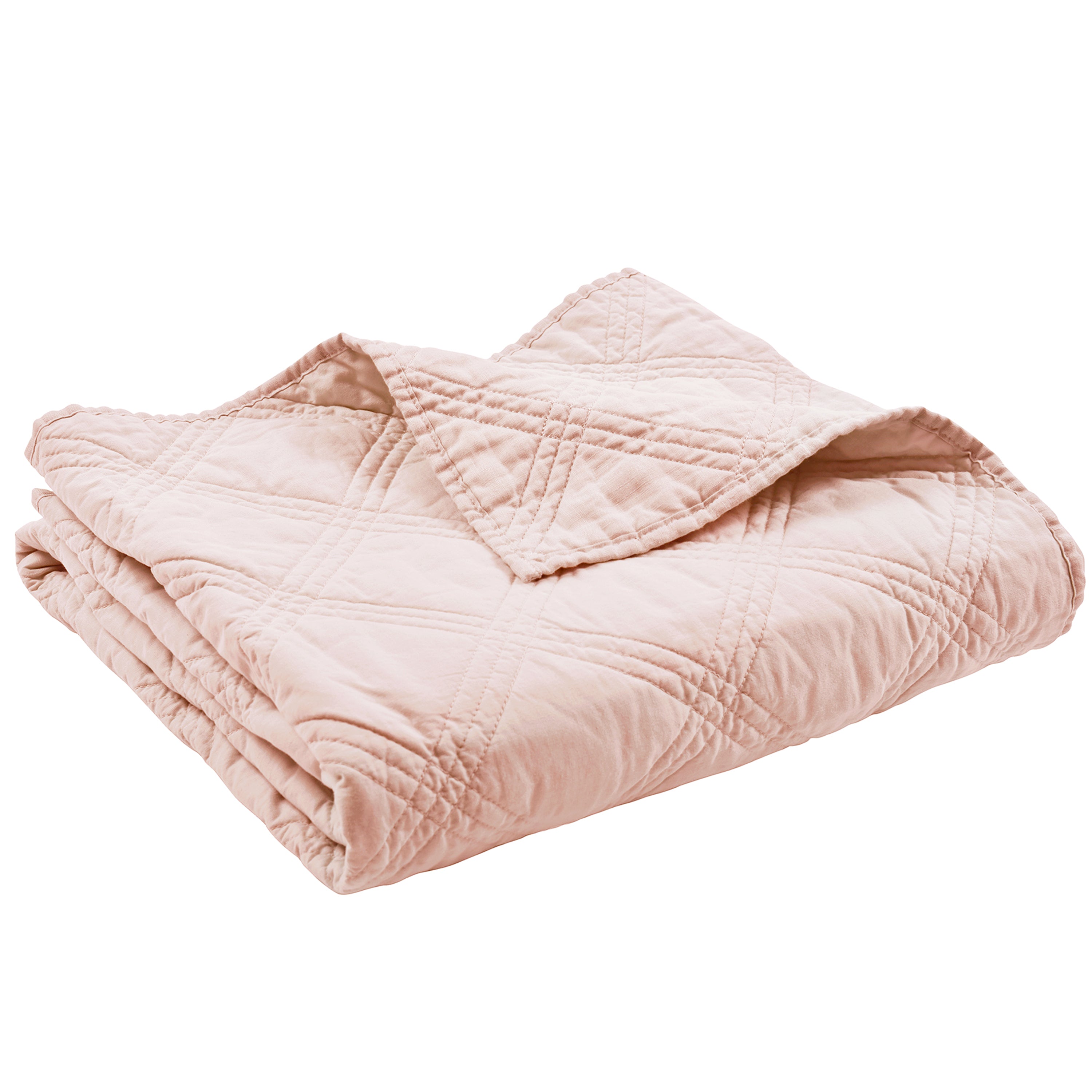 Soft Washed Linen Quilted Throw Blanket - Lightweight & Breathable for All Seasons - Perfect for Sofa, Bed, or Outdoor Picnics
