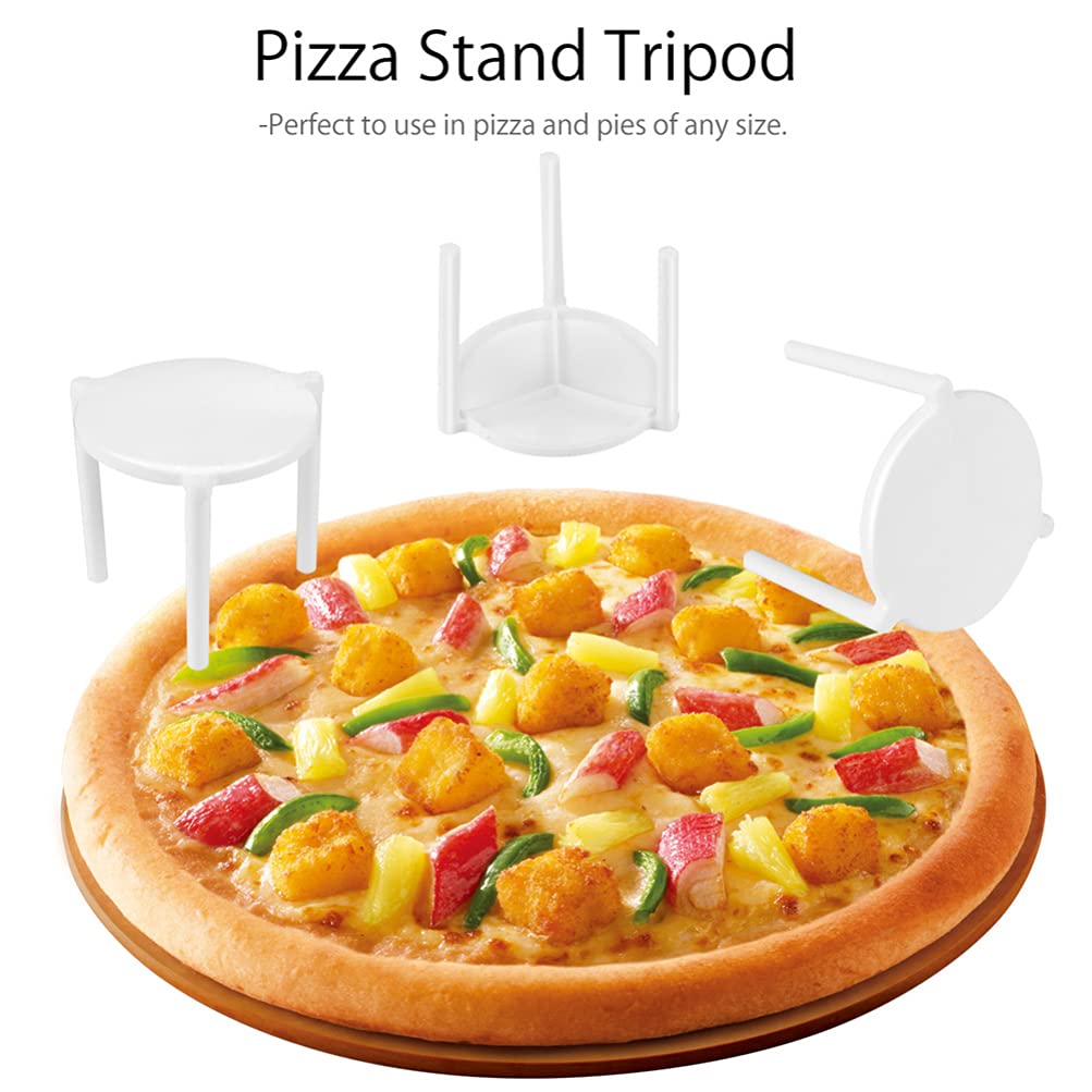 300Pcs White Plastic Food Container Stands - Cabilock Tabletop Fixing Rack for Pizza, Kitchen Utensils & Desk Organization | Stackable Shelf Protector for Kitchen Counter, Office Desk & Dining Table
