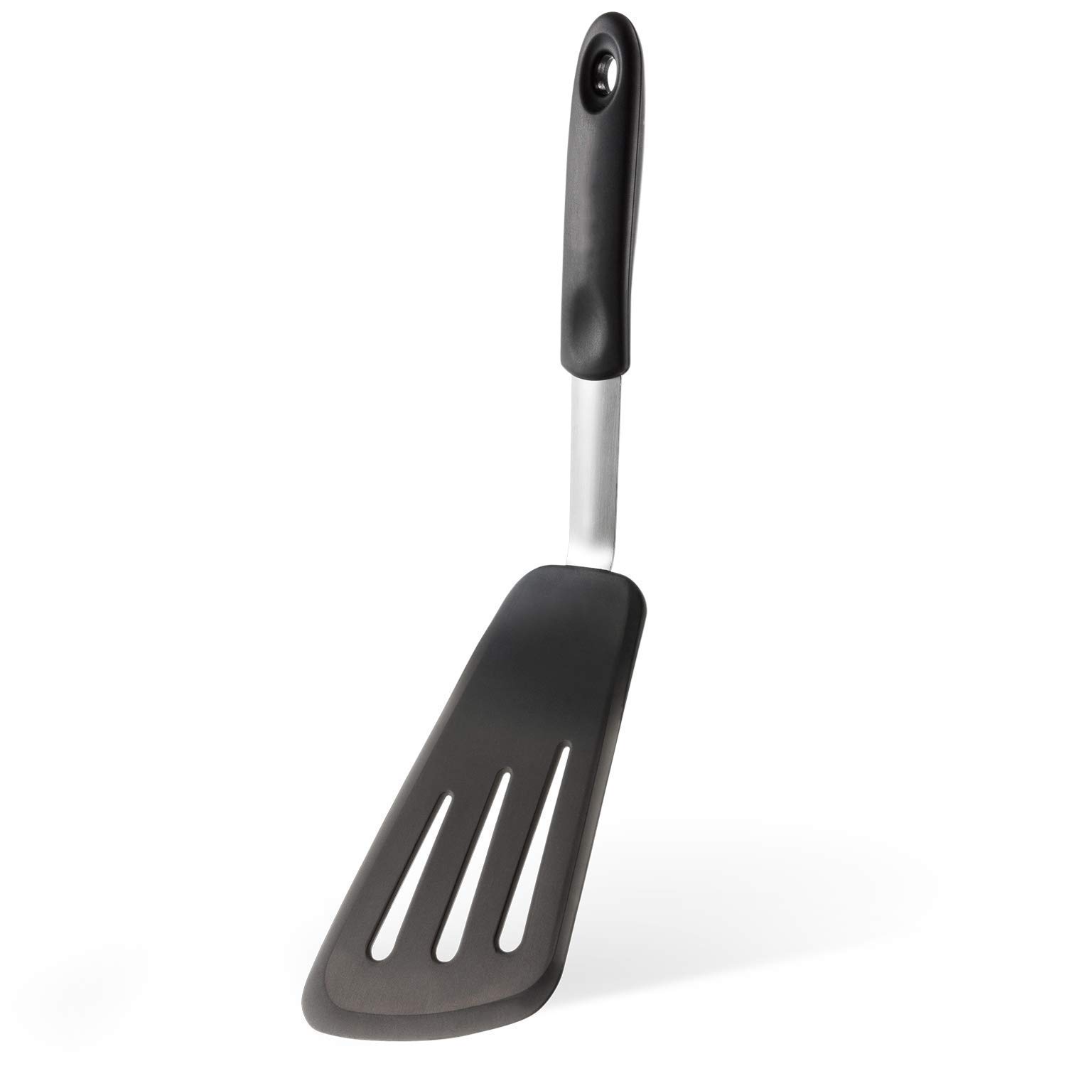 High Heat Resistant Silicone Flexible Turner Spatula - 600°F Fish Spatula - Long Rubber Kitchen Spatula for Grilling, Flipping Pancakes & Cooking - Perfect for Non-Stick Pans & Outdoor BBQ