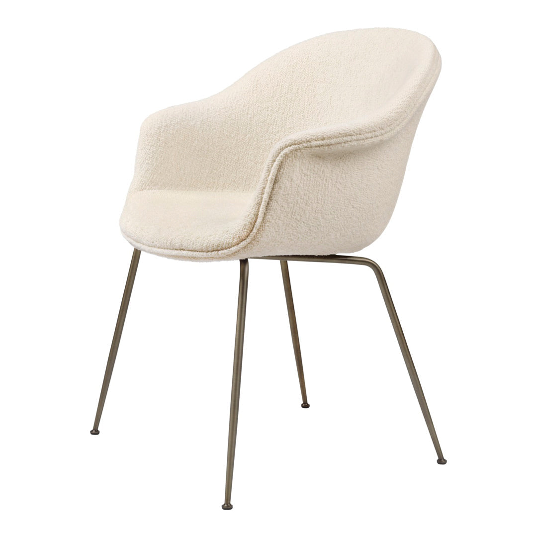 Bat Dining Chair with Conic Base - Fully Upholstered Modern Kitchen Chair for Dining Room, Restaurant & Cafe
