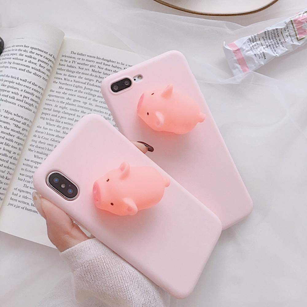 UnnFiko 3D Cartoon Pig Squishy Soft Rubber Phone Case - Compatible with iPhone 12 Pro Max, Creative Funny Protective Cover (Shout Piglet Design) - Perfect for Playful Protection, Cute Gift for Kids & Pig Lovers