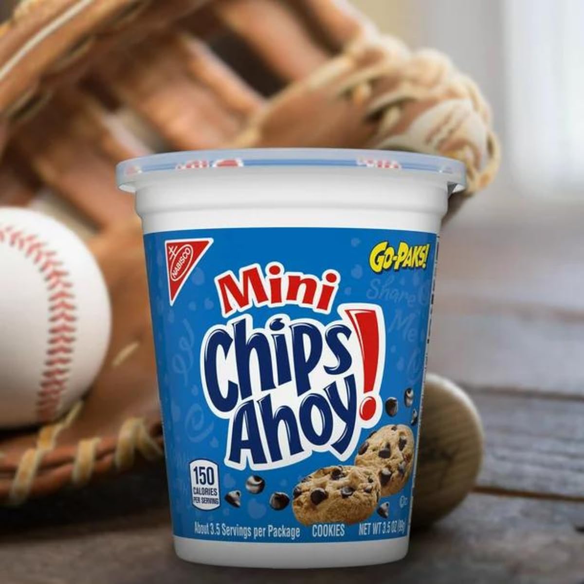 Chips Ahoy Mini Go-Paks Chocolate Chip Cookies - 3.5 oz Packs (3-Pack, 10.5 oz Total) | On-The-Go Snacks for School, Office & Travel | Crunchy Bite-Sized Treats Perfect for Lunchboxes & Road Trips