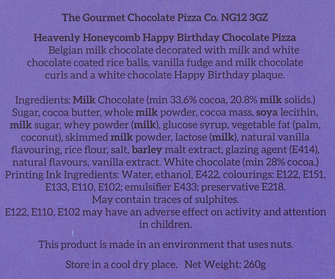 Gourmet Belgian Chocolate Pizza - Luxury Birthday Gift for Chocolate Lovers | Perfect for Celebrations, Parties & Special Occasions