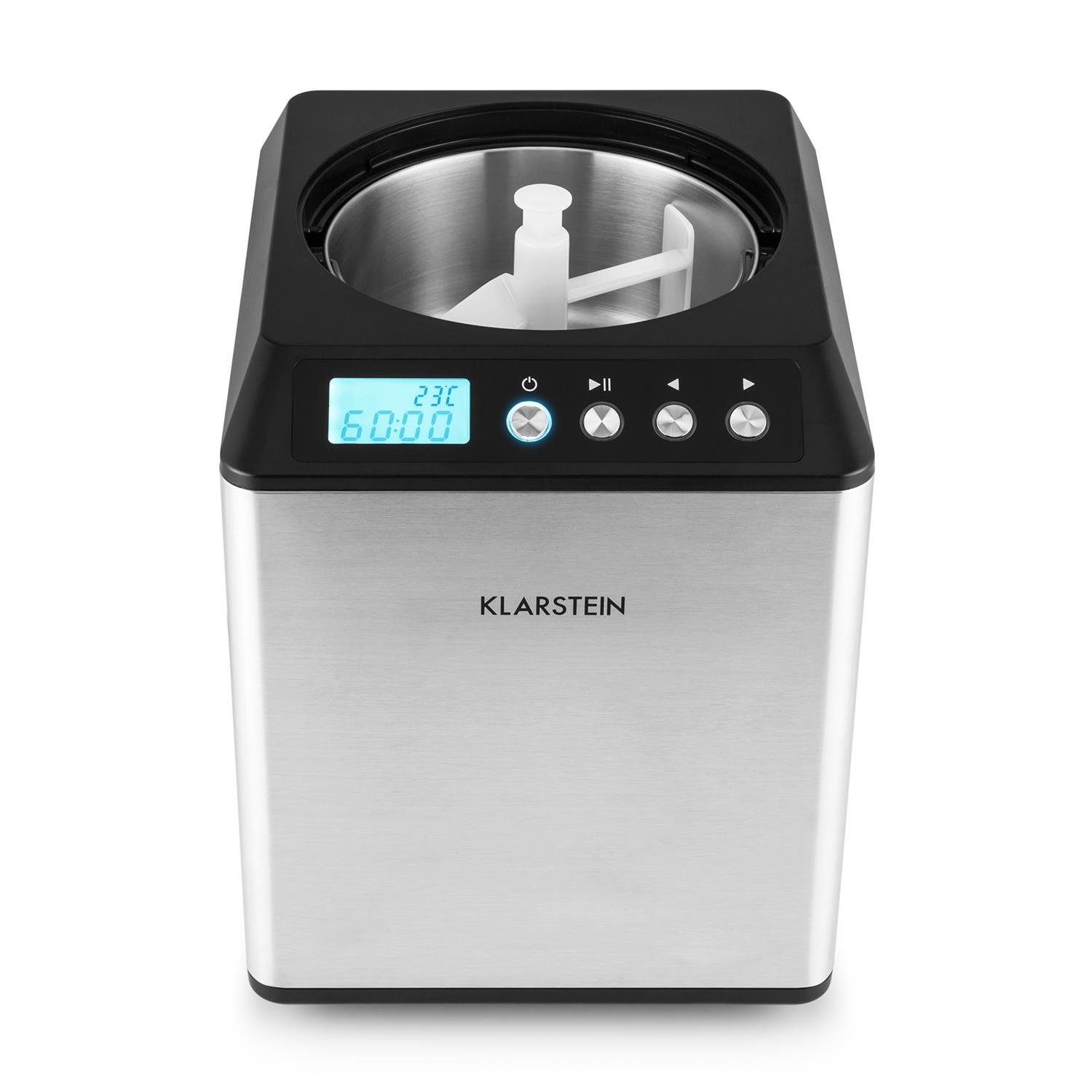 Klarstein Vanilly Sky Family Ice Cream Maker - 2.5L Capacity, 250W, with Cooling Function, Timer & Display for Homemade Yogurt & Frozen Treats | Perfect for Parties, Desserts & Summer Refreshments