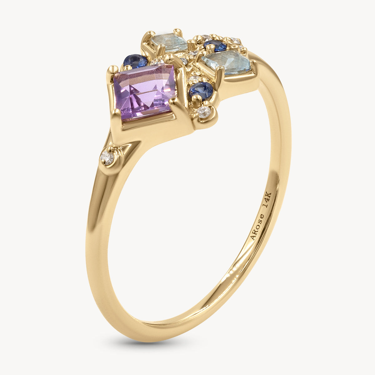 Lavender Nebula Ring for Women - Dainty Purple Galaxy Jewelry - Perfect for Date Night & Boho Fashion