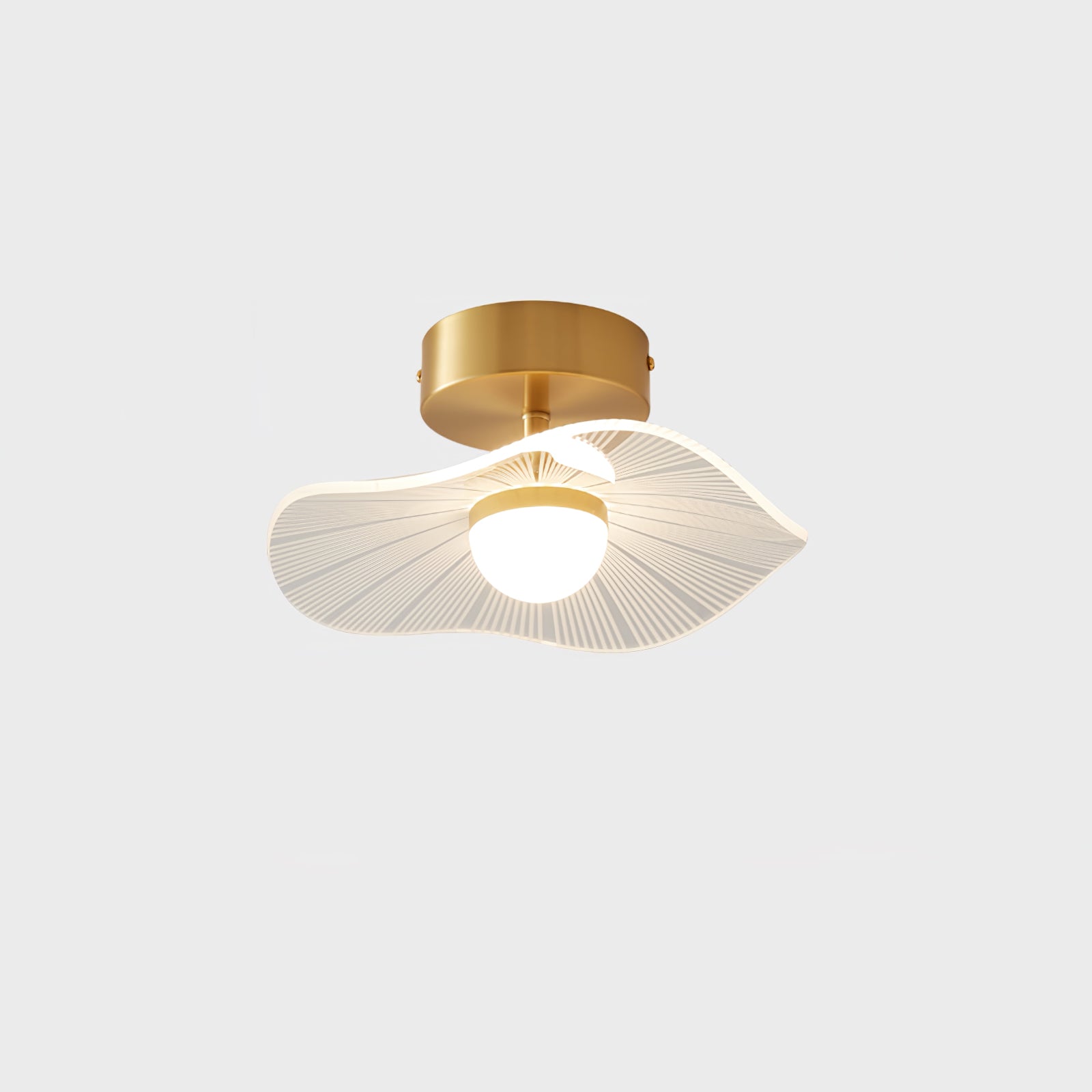 Modern Acrylic Lotus Leaf Ceiling Light Fixture - Elegant Floral Design for Bedroom, Living Room & Dining Room Lighting - Energy Efficient LED Home Decor