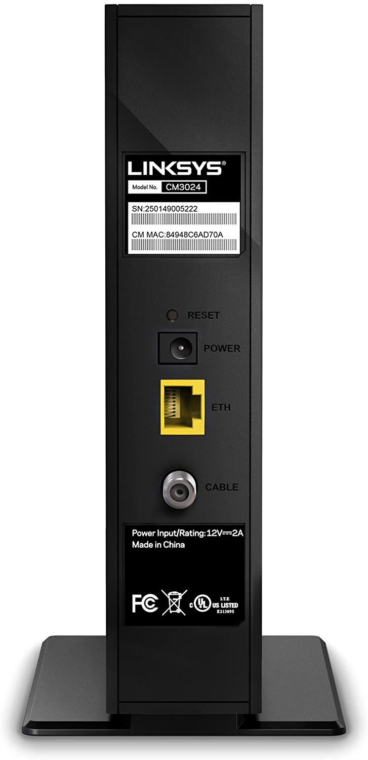 Linksys CM3024 High Speed DOCSIS 3.0 24x8 Cable Modem - Certified for Comcast Xfinity, Spectrum, Cox & More (Modem Only) - Perfect for Home & Office Internet Setup