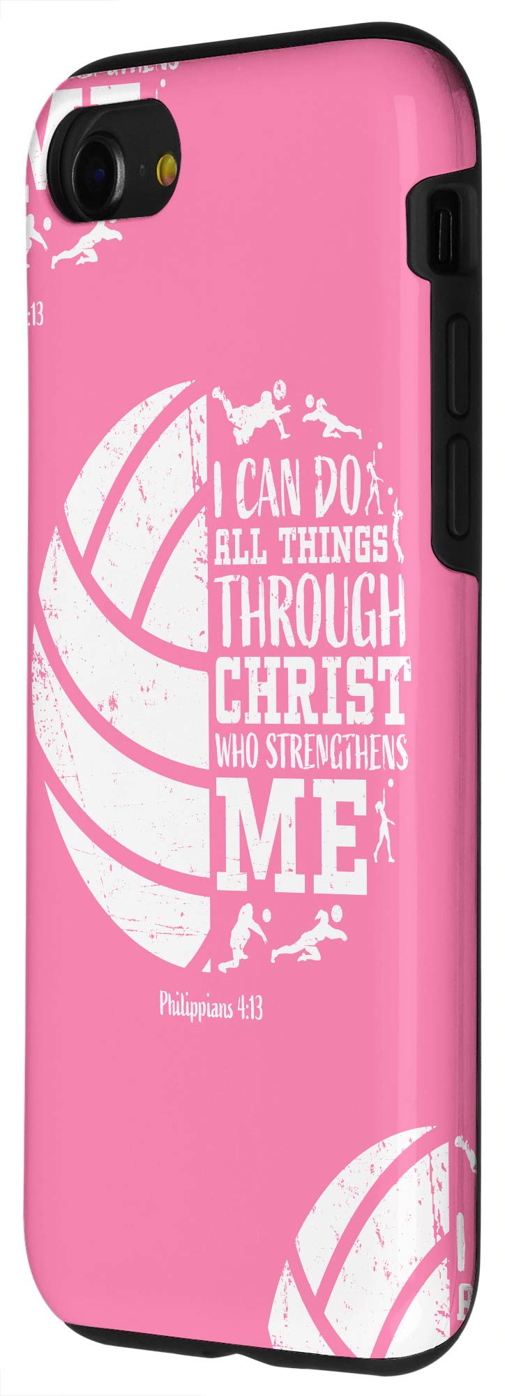 Cute Volleyball iPhone SE (2020)/7/8 Phone Case - Christian Gift for Teen Girls - Perfect for School, Sports & Daily Use