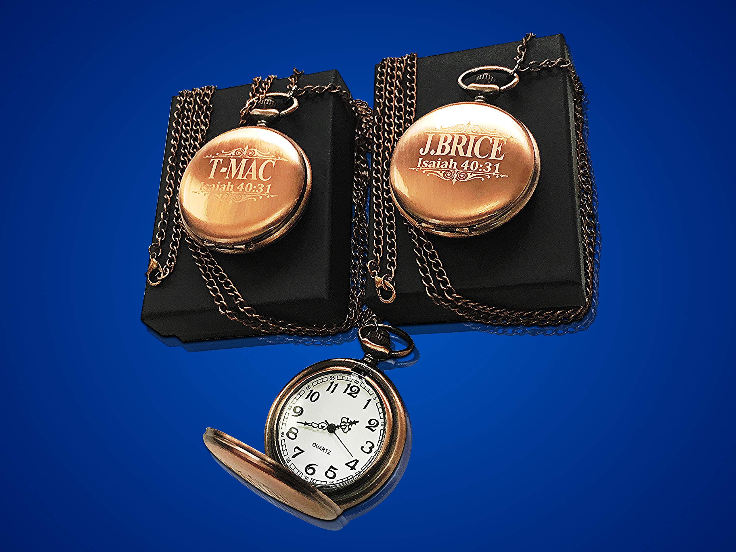 8 Personalized Engraved Groomsmen Pocket Watches Set - Unique Wedding Gifts for Groomsmen with Chain, Gift Box & Free Engraving (5 Color Options) - Perfect for Weddings, Anniversaries & Special Occasions