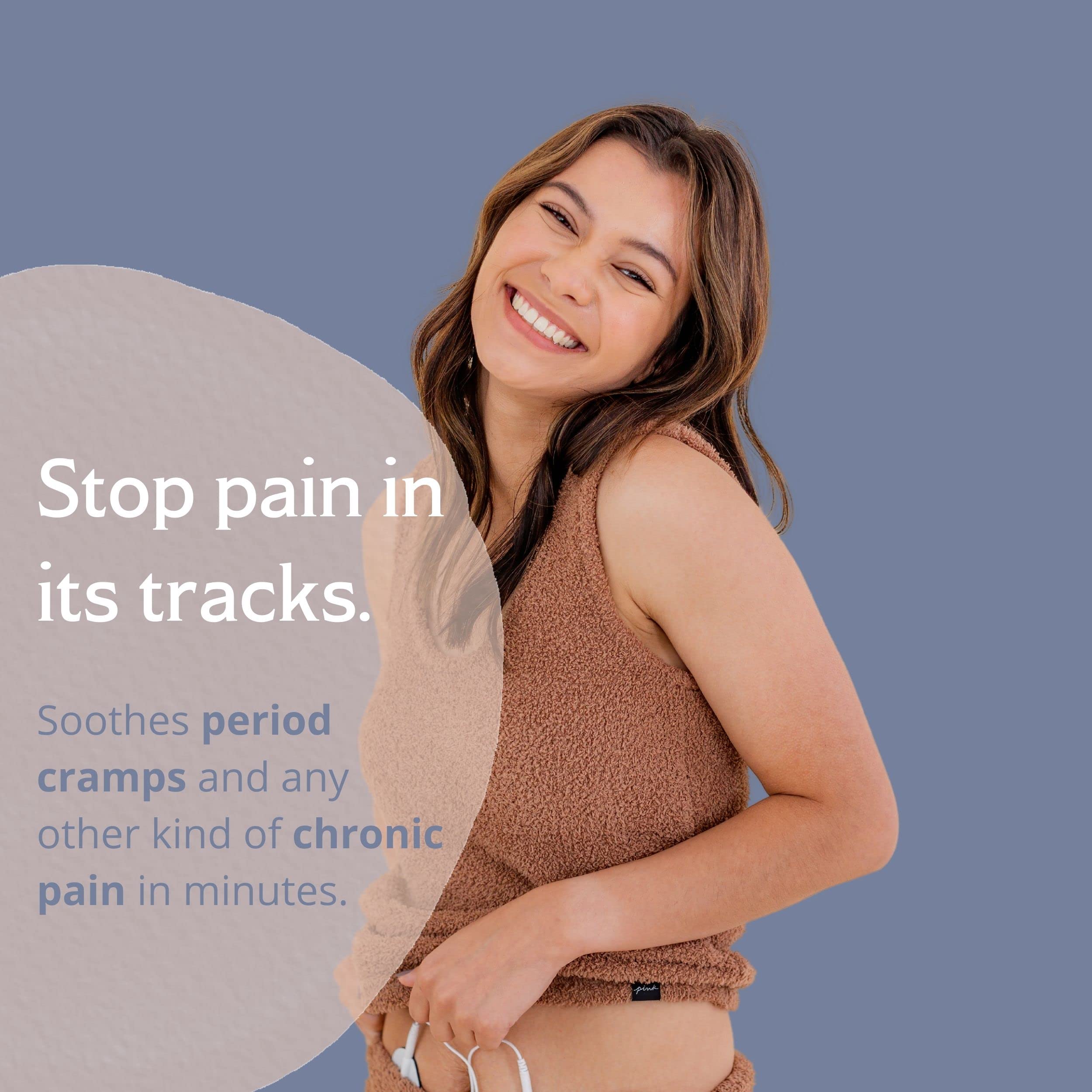 Pixie TENS Period Pain Relief Device - Best Wearable PMS & Menstrual Cramp Relief with TENS Technology - Ultra Thin & Discreet Under Clothes - Alternative to Heating Pads - Perfect for Work, Gym & Daily Activities