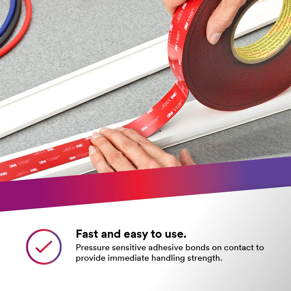 3M VHB Tape 5952 Heavy Duty Double-Sided Acrylic Foam Mounting Tape - 1