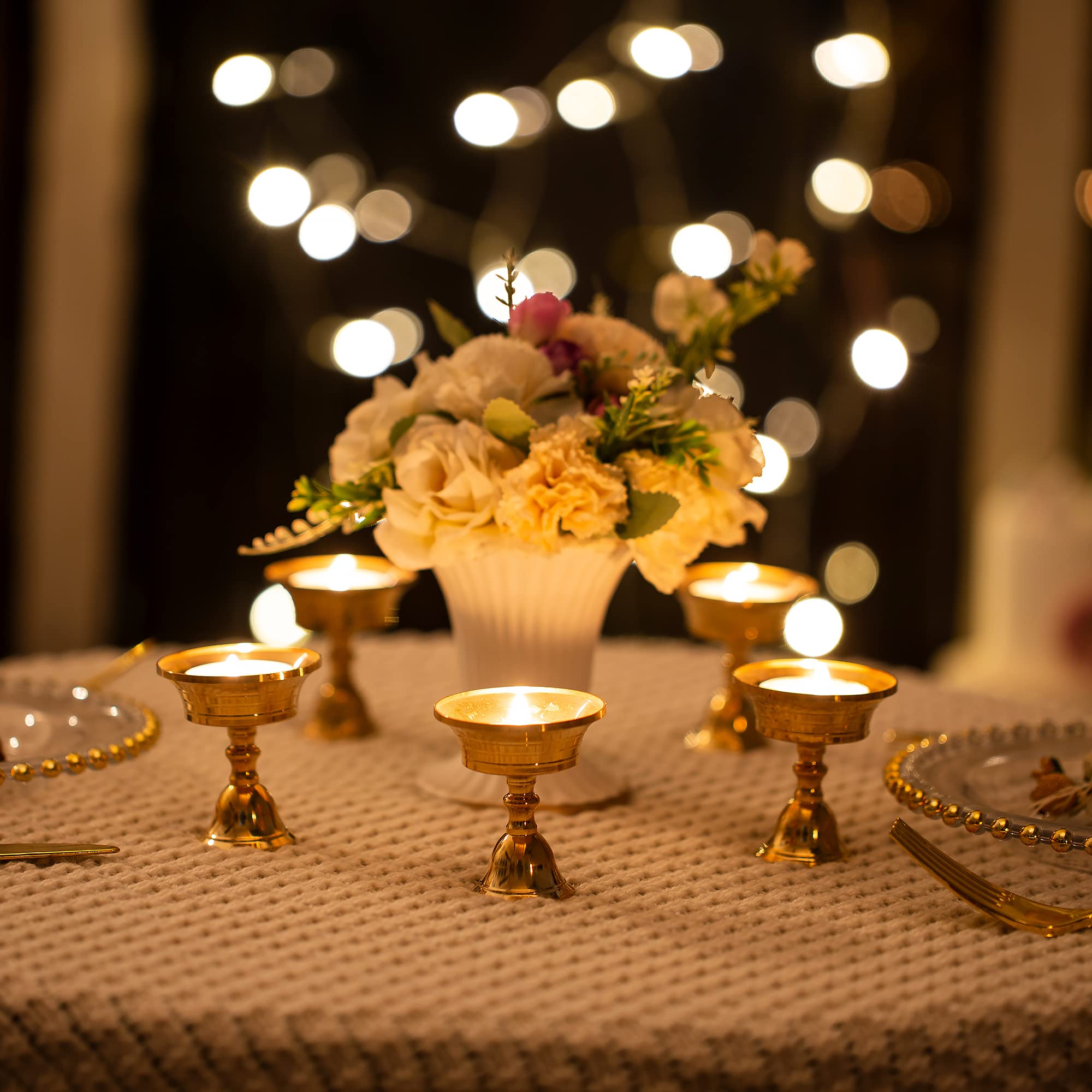12 Pack Brass Ghee Lamp Butter Lamp Holder - Traditional Tibetan Buddhist Oil Lamp for Diwali, Altar Offerings & Spiritual Decor - Perfect for Home, Temple & Meditation Spaces