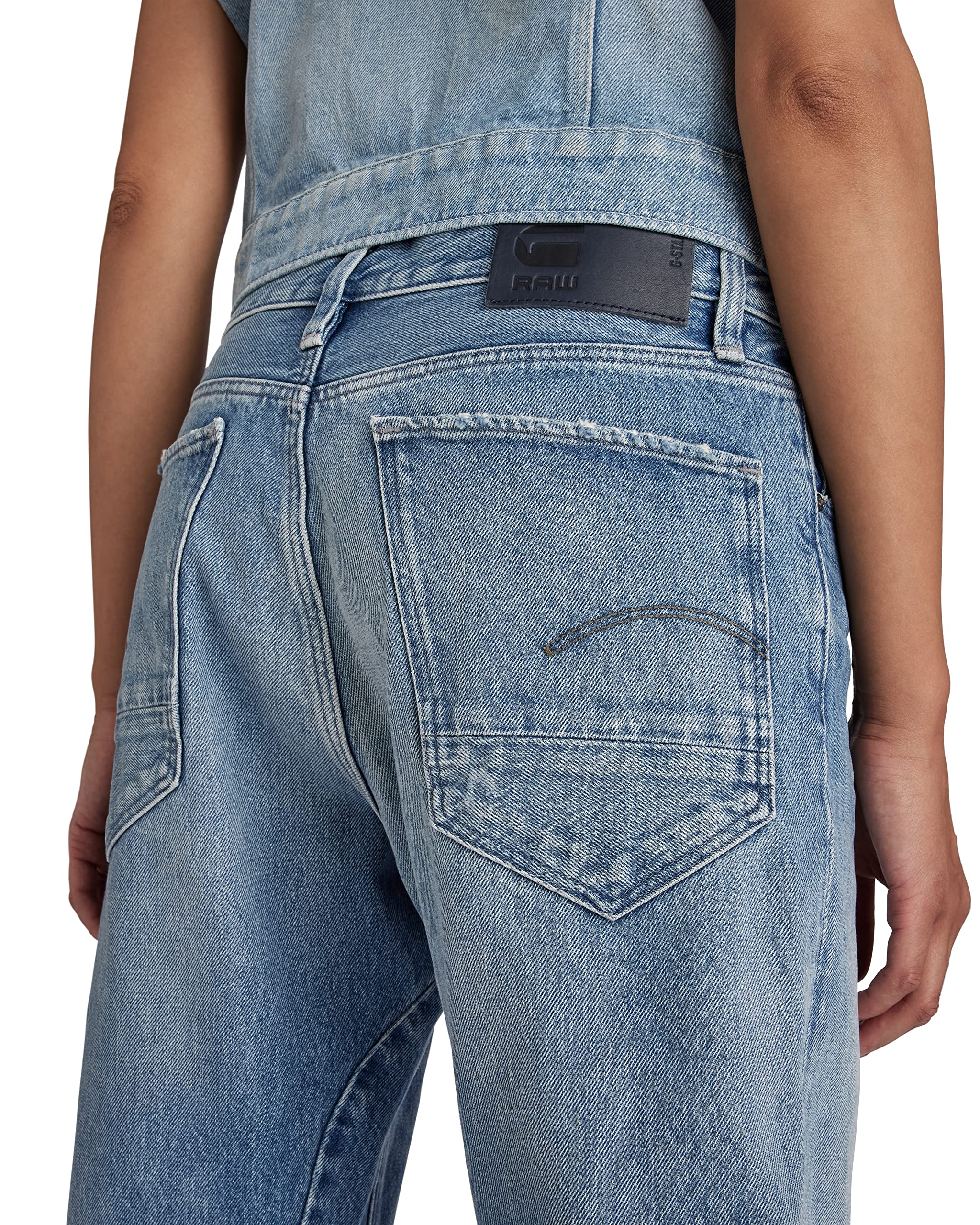 G-STAR Women's Arc 3D Boyfriend Fit Jeans - High Waist Distressed Denim Pants for Casual Wear & Street Style Outfits