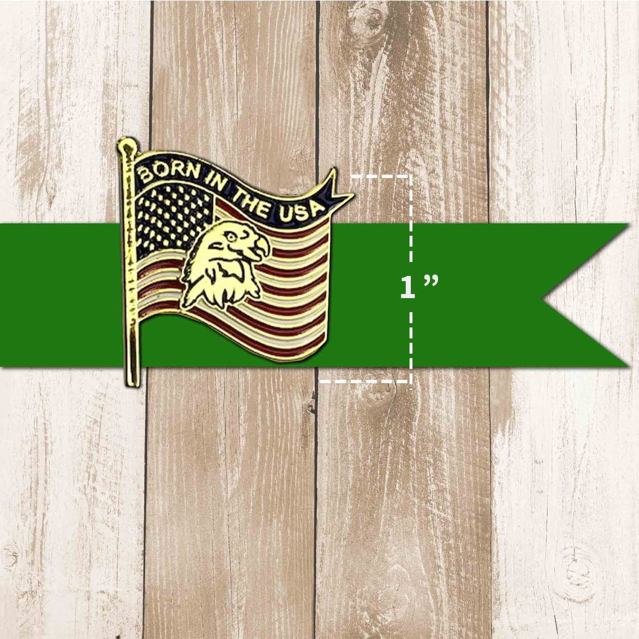 USA Flag Lapel Pin with Eagle Design - Patriotic American Accessory for Suits, Hats & Bags - Perfect for Veterans Day, 4th of July & Political Events
