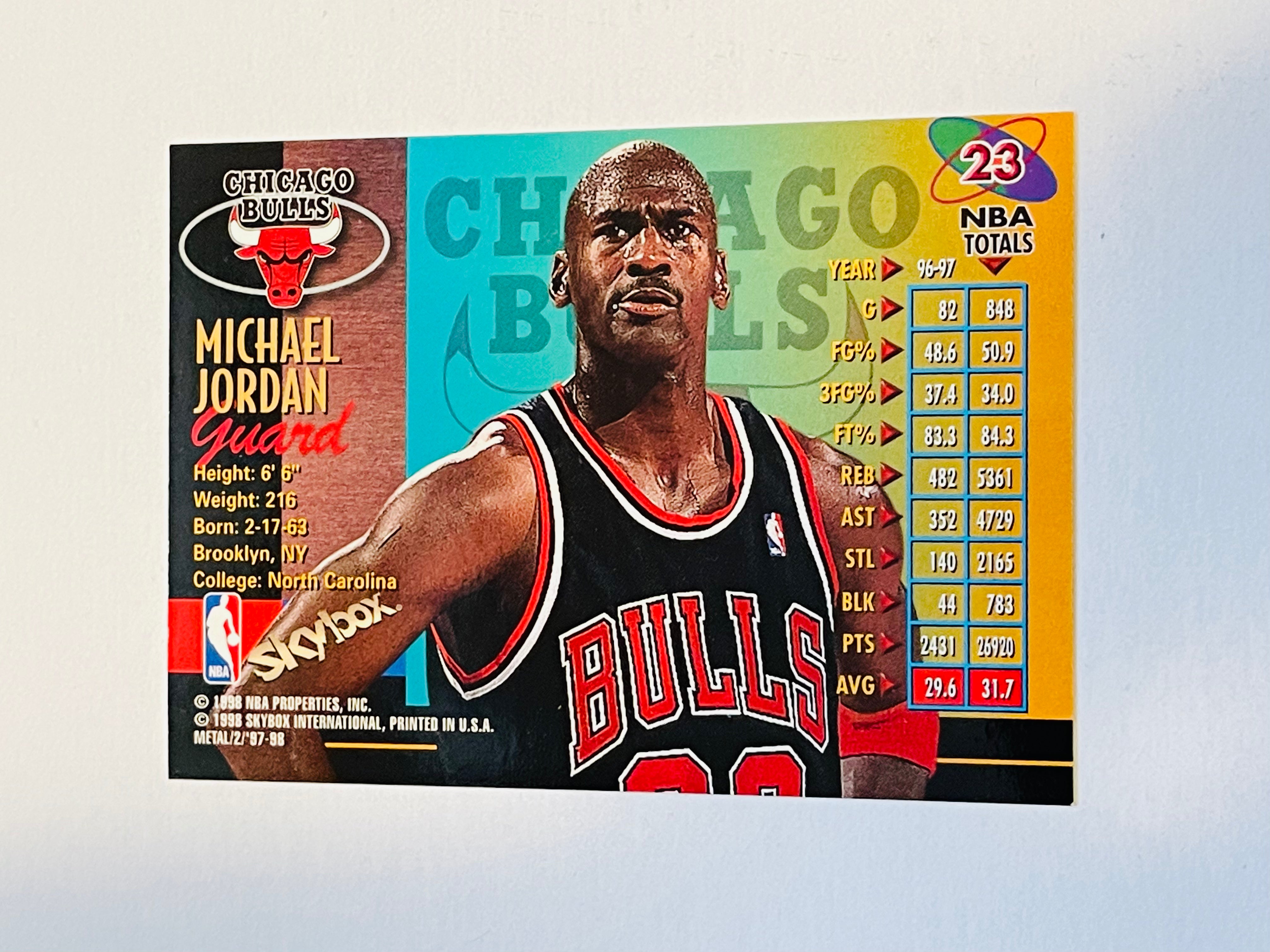 Michael Jordan Fleer Metal Basketball Card - High Grade PSA Certified - Perfect for Collectors & Sports Memorabilia Fans