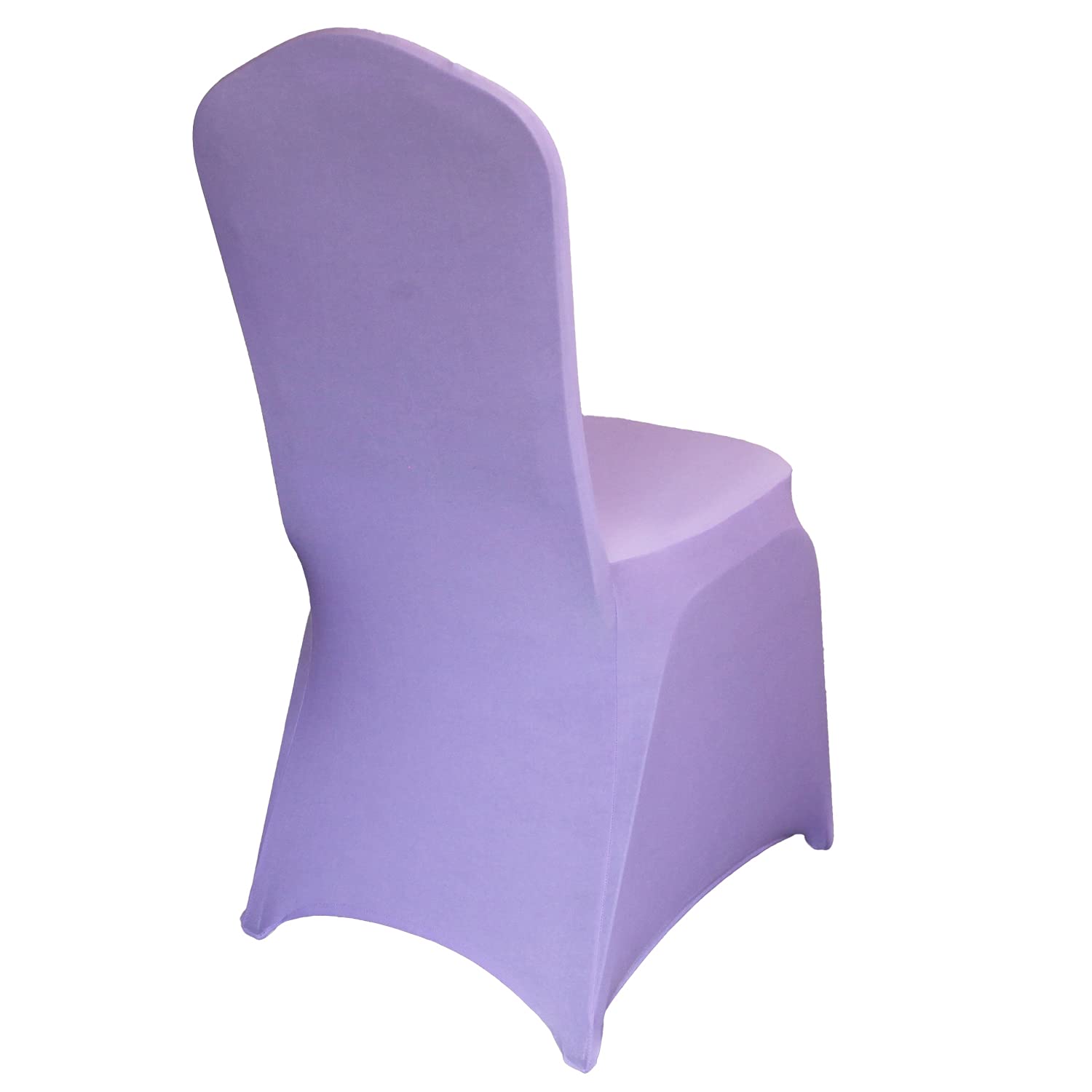 Premium Lavender Stretch Spandex Chair Covers - 50 Pack Elastic Dining Chair Slipcovers for Weddings, Parties & Events | Universal Fit for Banquet, Restaurant & Home Decor | Wrinkle-Resistant Scuba Fabric (Lavender, 50 Count)