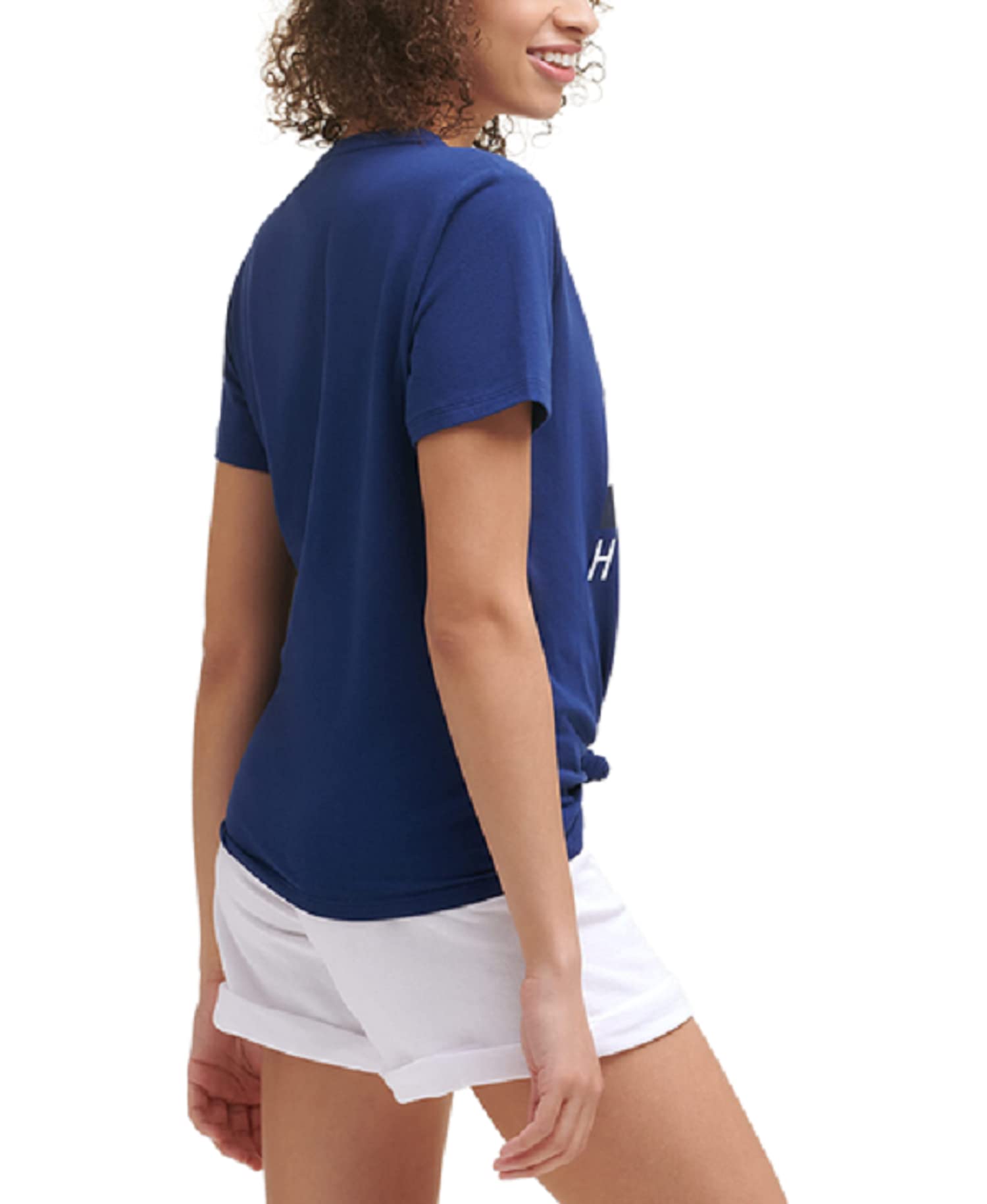 Tommy Hilfiger Women's Performance Cotton T-Shirt - Lightweight Graphic Tee for Casual Wear, Workout & Everyday Outfits