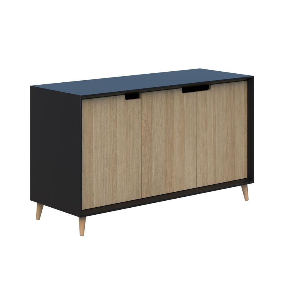 Modern Oslo Storage Credenza with Adjustable Shelves - Stylish TV Stand & Media Console for Living Room, Bedroom, or Home Office