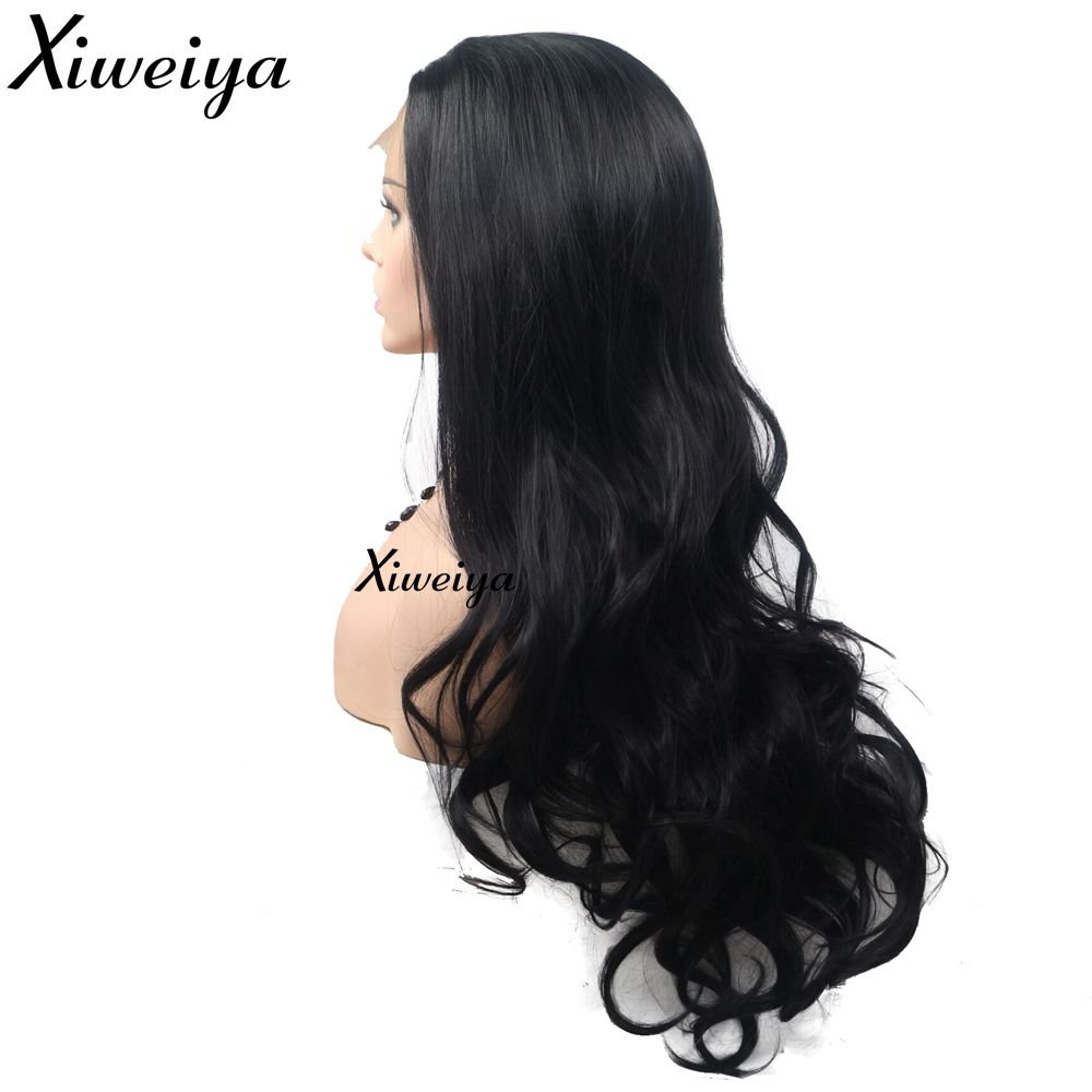 Xiweiya 13x3 Lace Front Wigs for Women - Black Body Wave 24