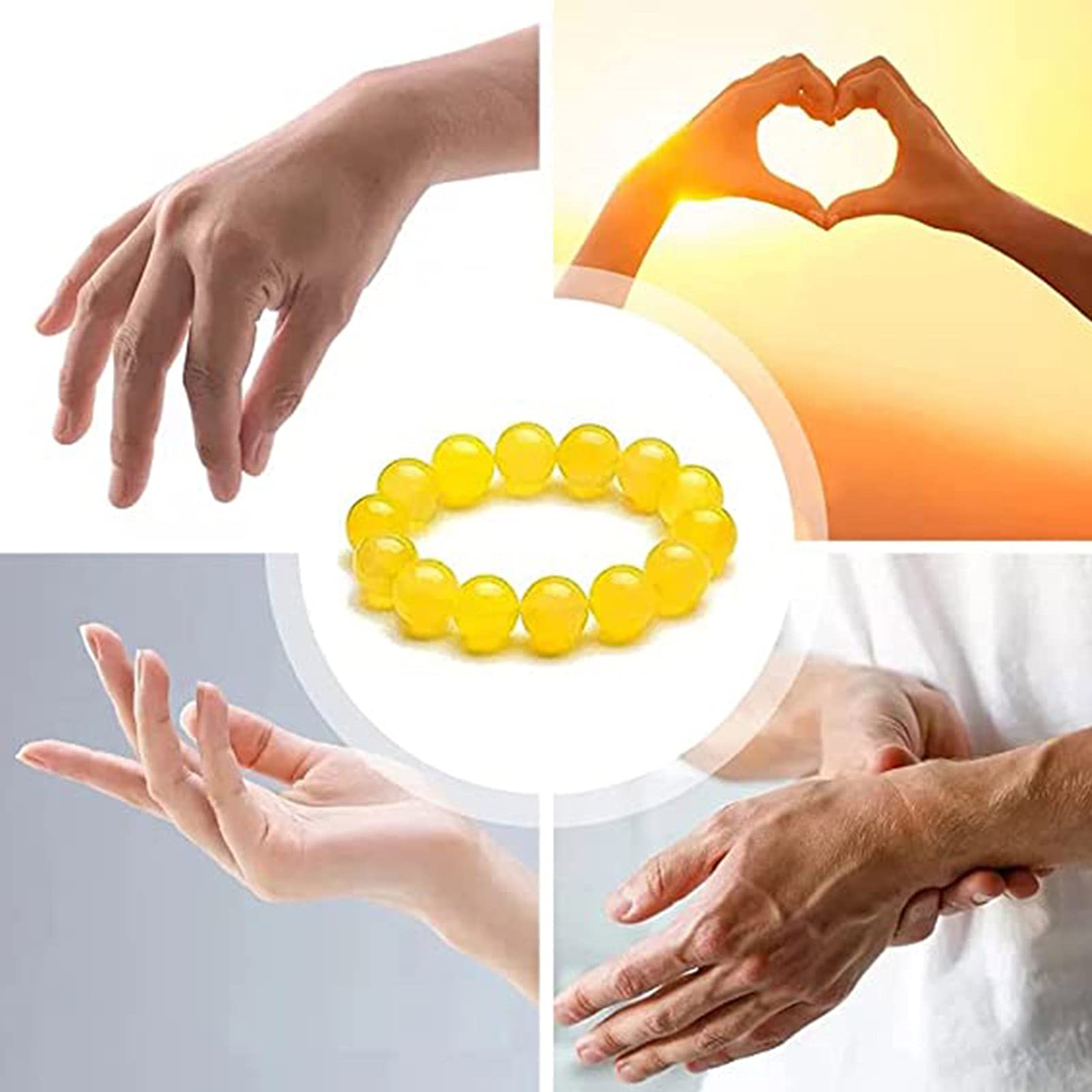 2Pcs Yellow Jasper Cleansing Bracelet - Natural Gemstone Beaded Stretch Bracelet for Energy Cleansing, Meditation & Anti-Fatigue - Perfect for Yoga, Reiki Healing & Spiritual Protection