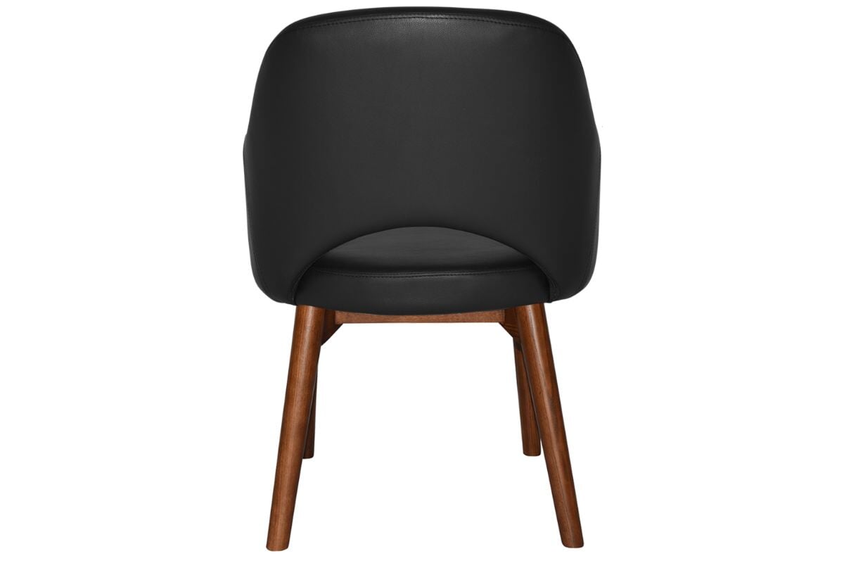 EZ Hospitality Cairo Indoor Armchair with Timber Base - Light Walnut Finish, 4-Leg Design for Living Room, Office, or Lounge Comfort