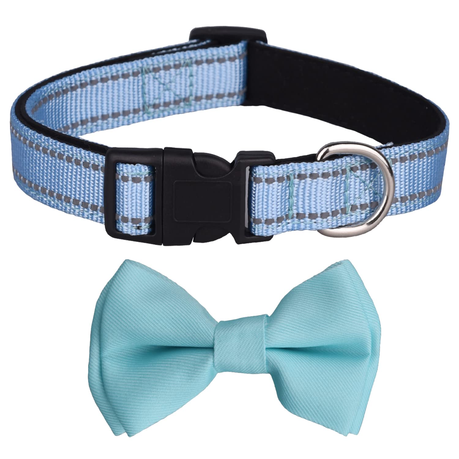 Adjustable Dog Collar with Bow Tie & Flower - Soft Pet Collars for Small, Medium & Large Dogs & Cats | Perfect for Daily Walks, Grooming & Special Occasions