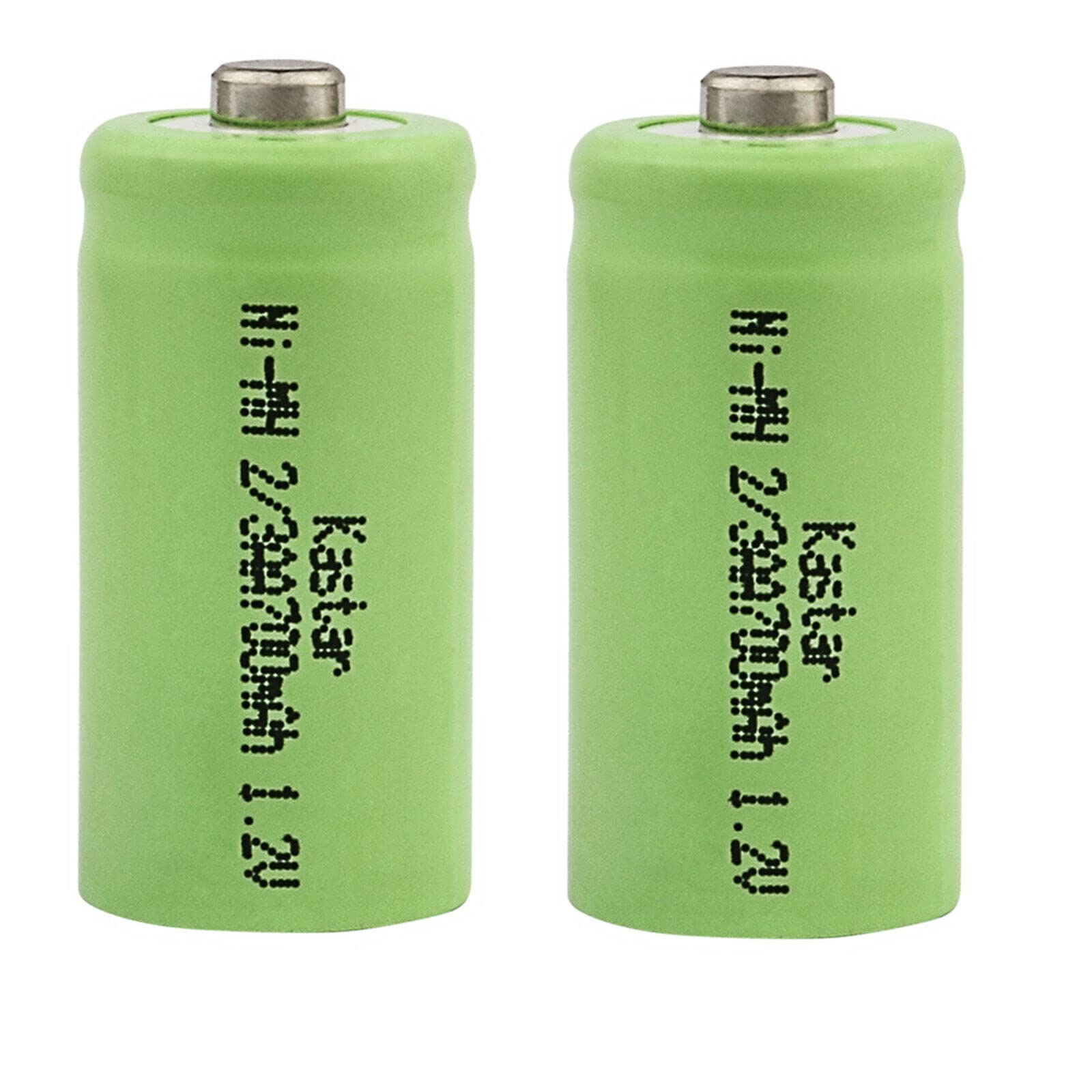 Kastar 2-Pack 2/3 AA Ni-MH Rechargeable Batteries 1.2V 700mAh for Solar Lights - Perfect for Garden Pathway Lights, Lawn Decorations, Holiday Yard Lighting & Outdoor Solar Flowers | Long-Lasting Power Supply for Home & Landscape Lighting